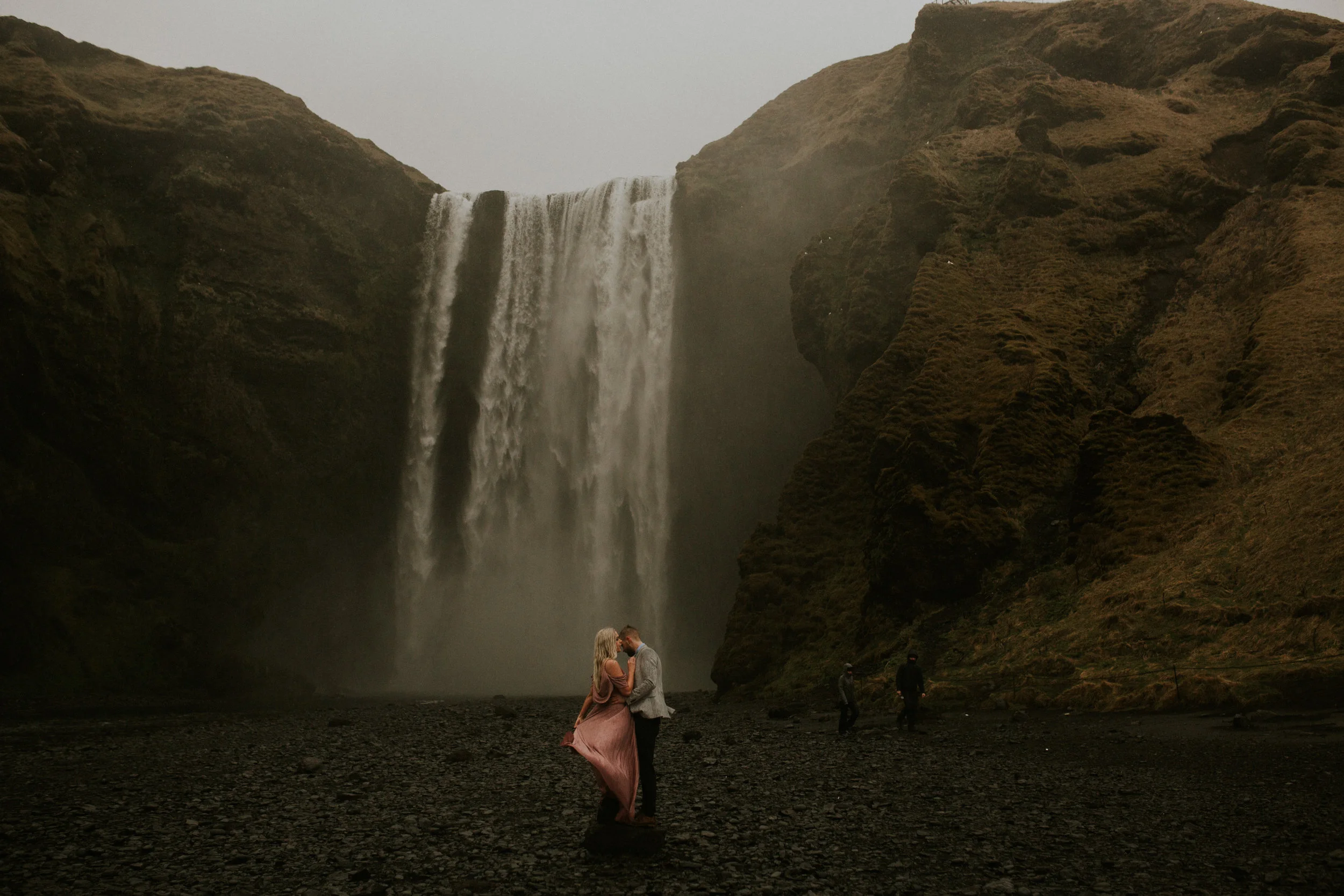 iceland elopement photographer skogafoss couple by Breeanna lasher