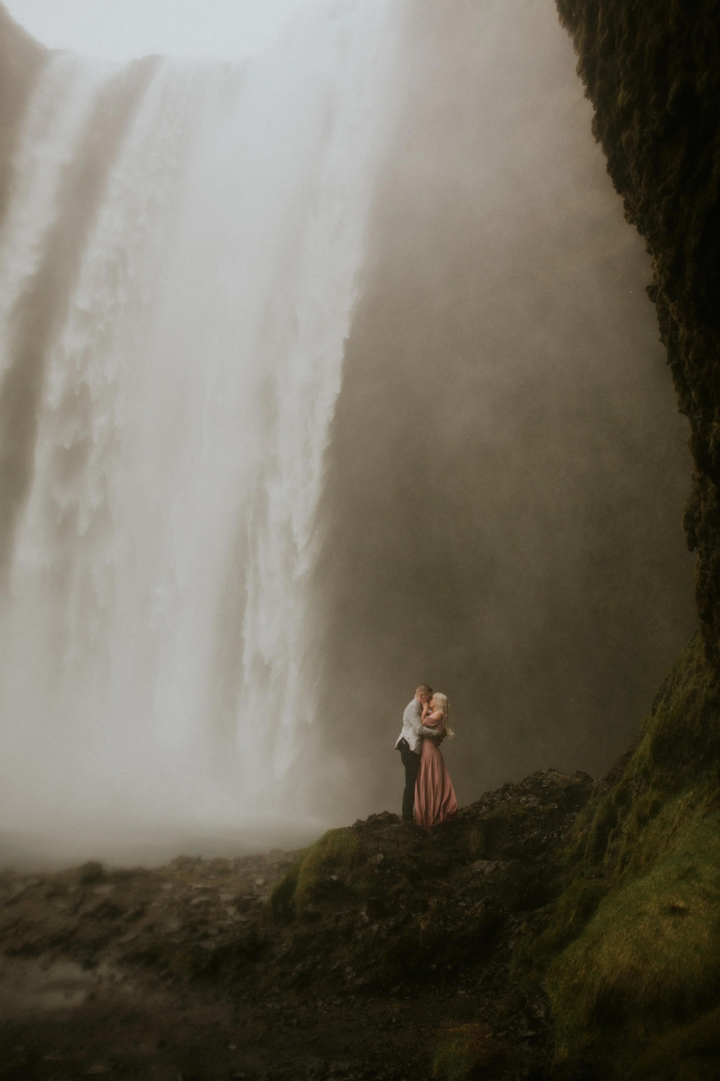 skogafoss elopement in the waterfall by BreeAnna Lasher