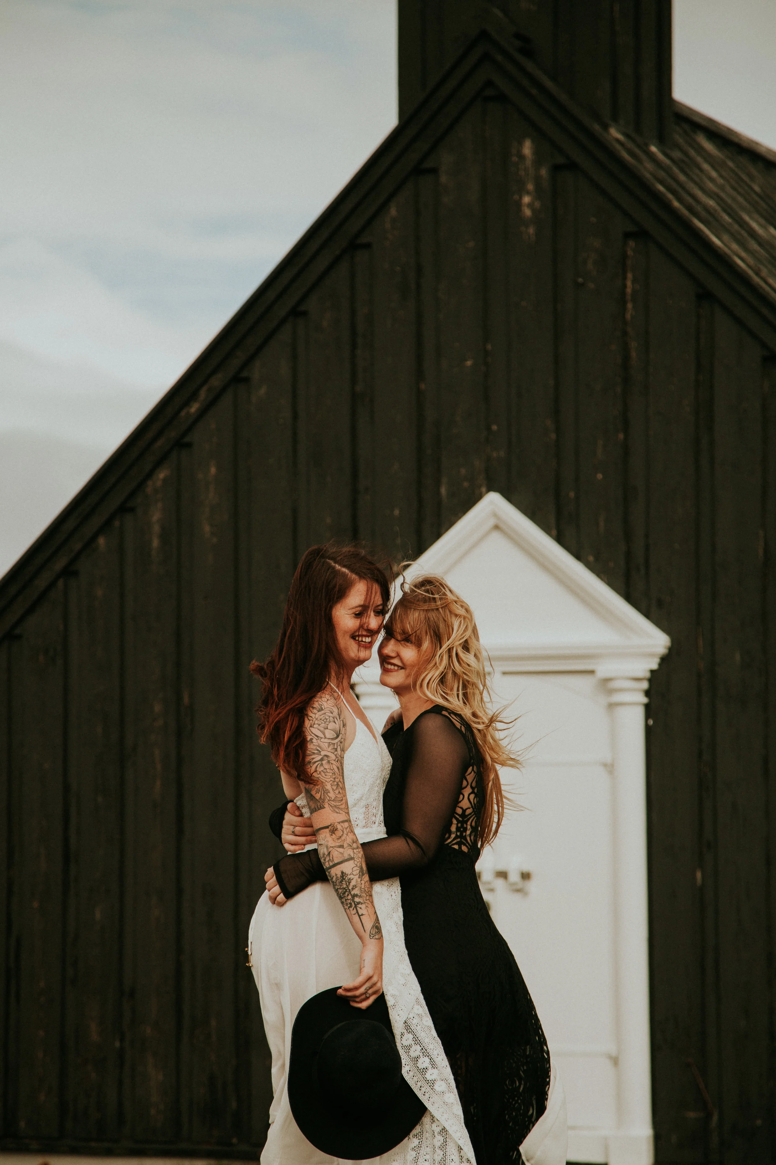 iceland lesbian elopement black church by breeanna lasher