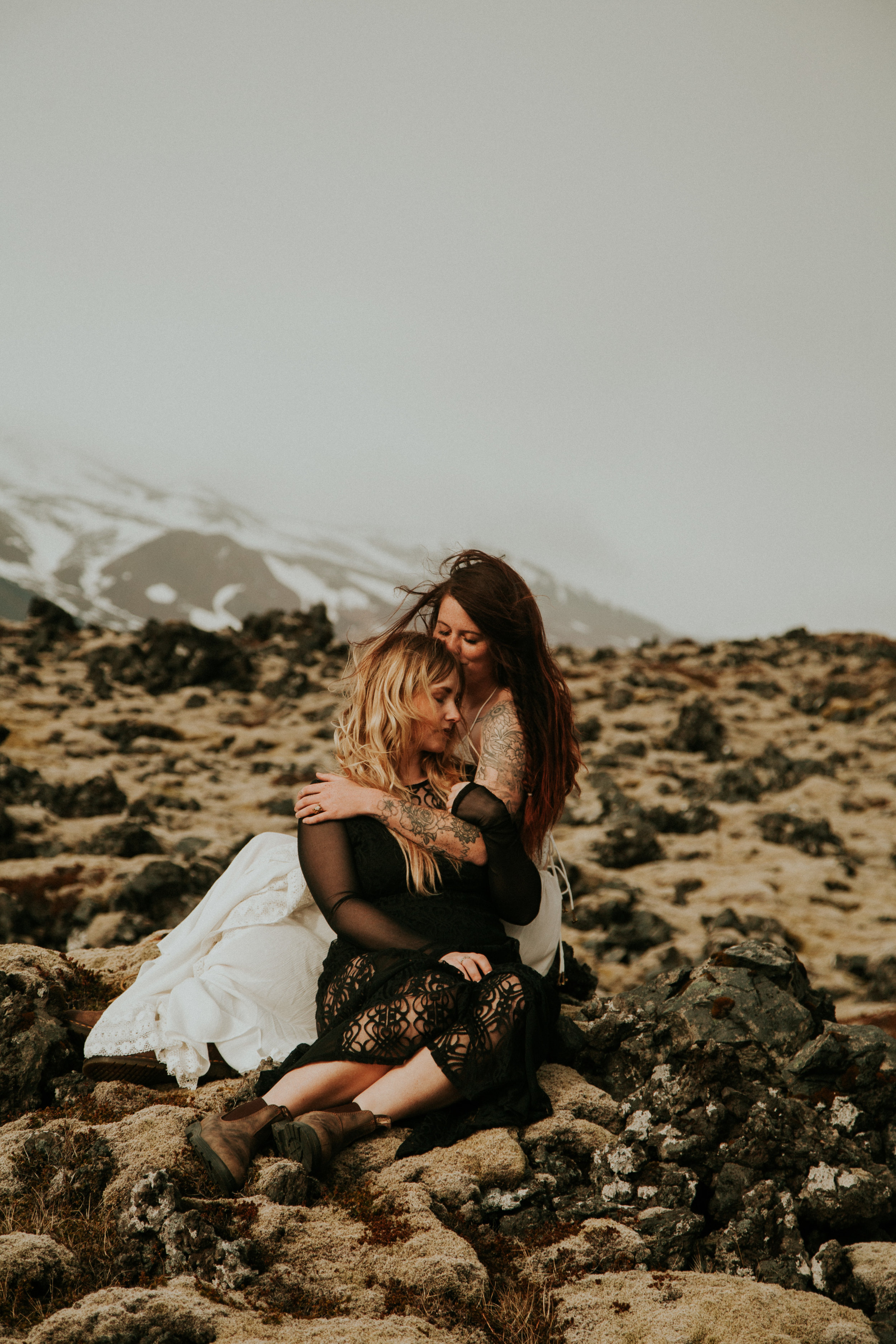 iceland same sex lesbian couple wedding elopement photography
