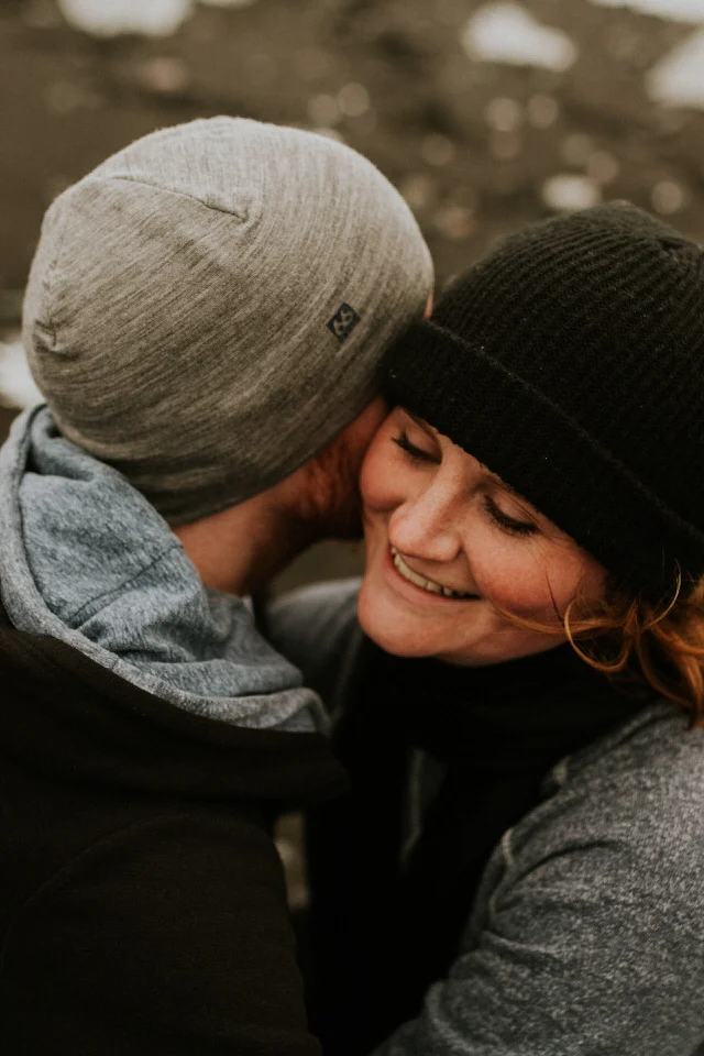 iceland elopement black diamond beach in vanlife engagement session photographer
