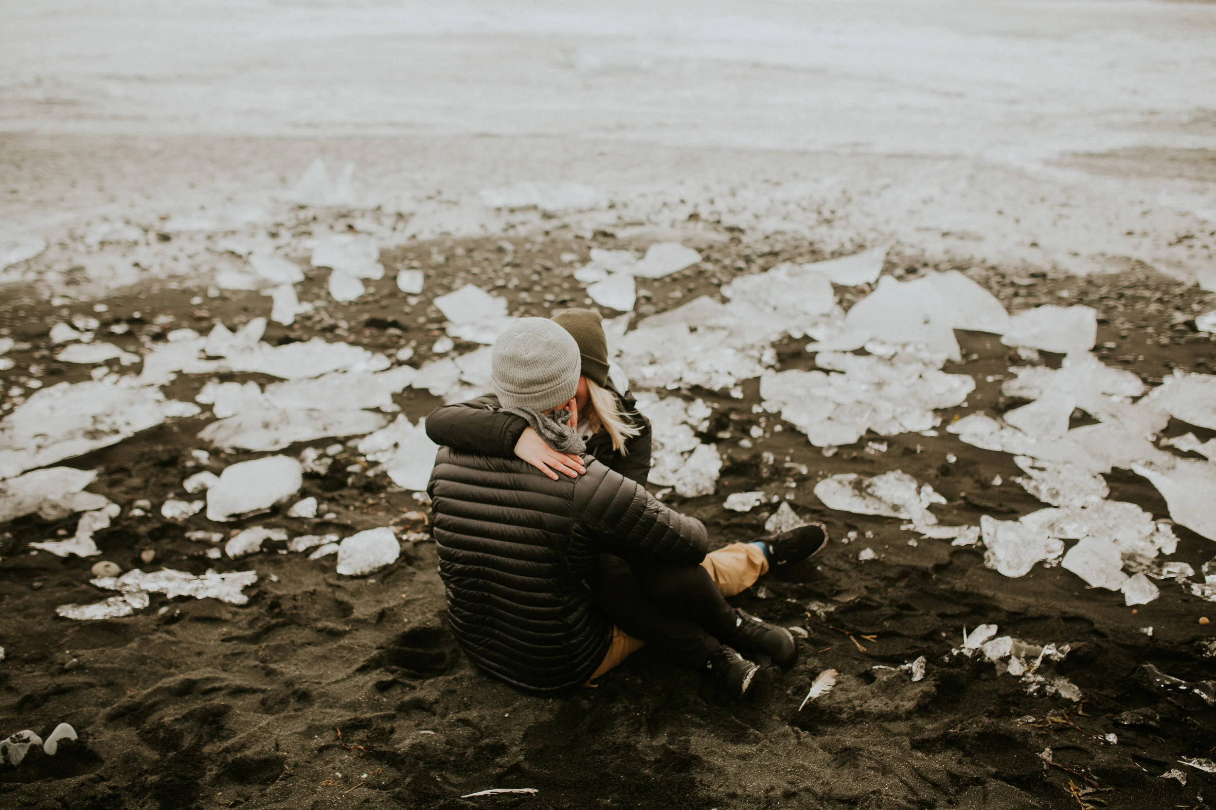Diamond Beach Engagement Session With Van Life Couple Photographer 