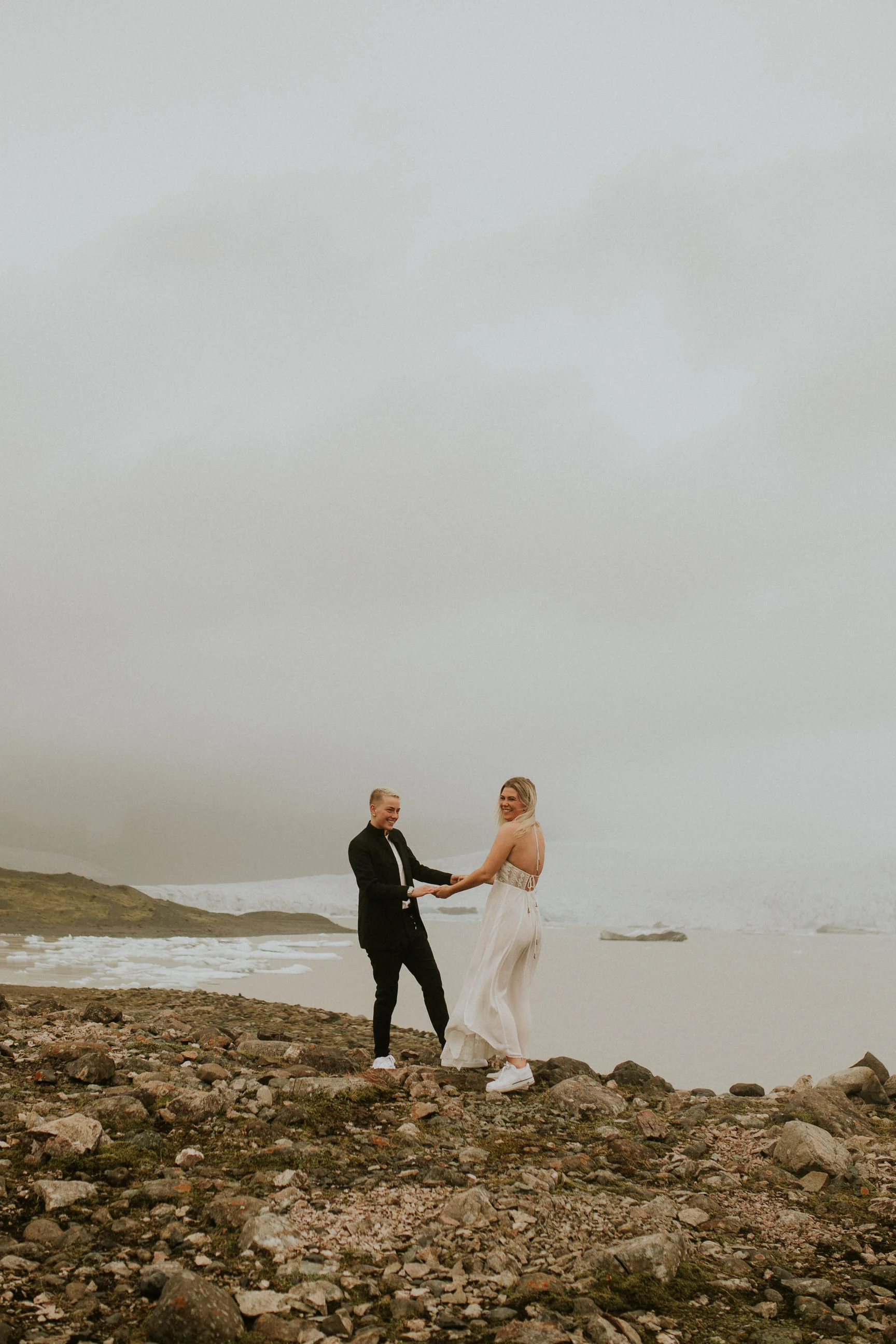 same sex elopement iceland first look photographer breeanna lasher