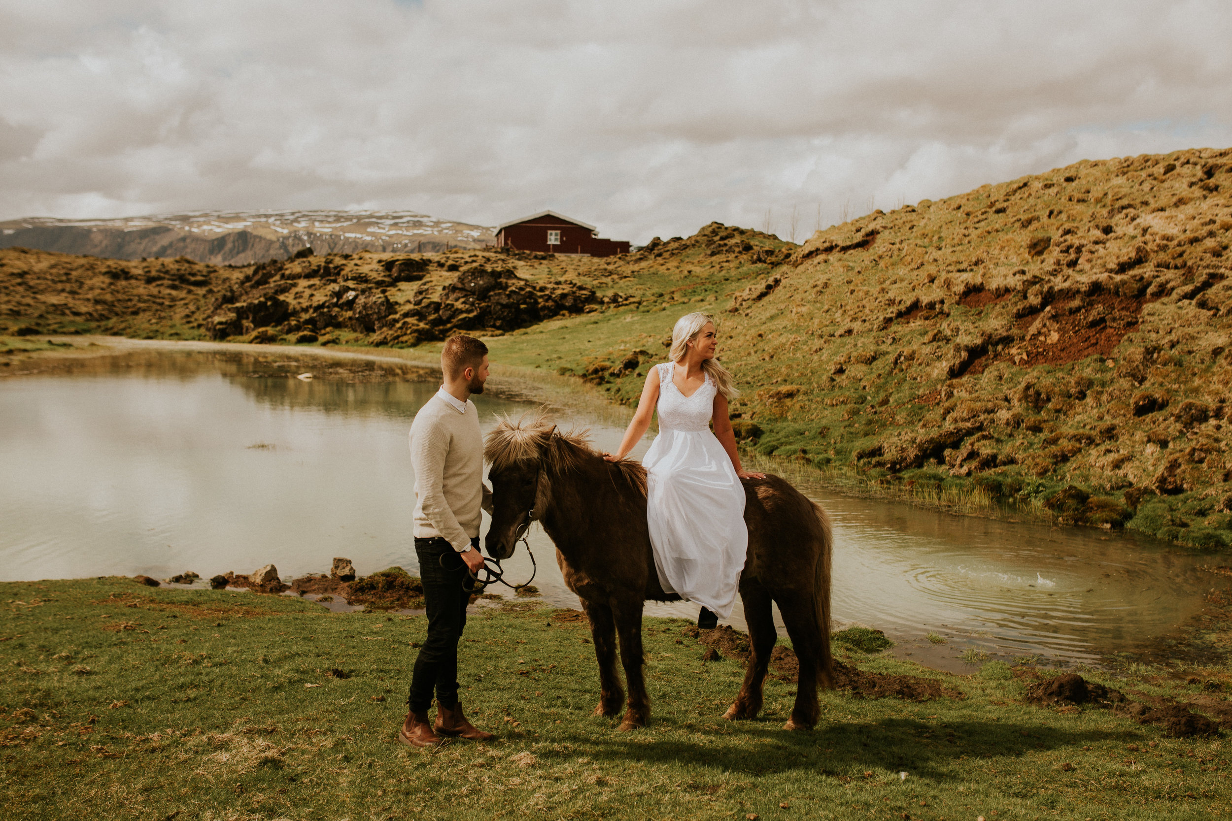 iceland icelandic horse farm bridal session photography&nbsp;