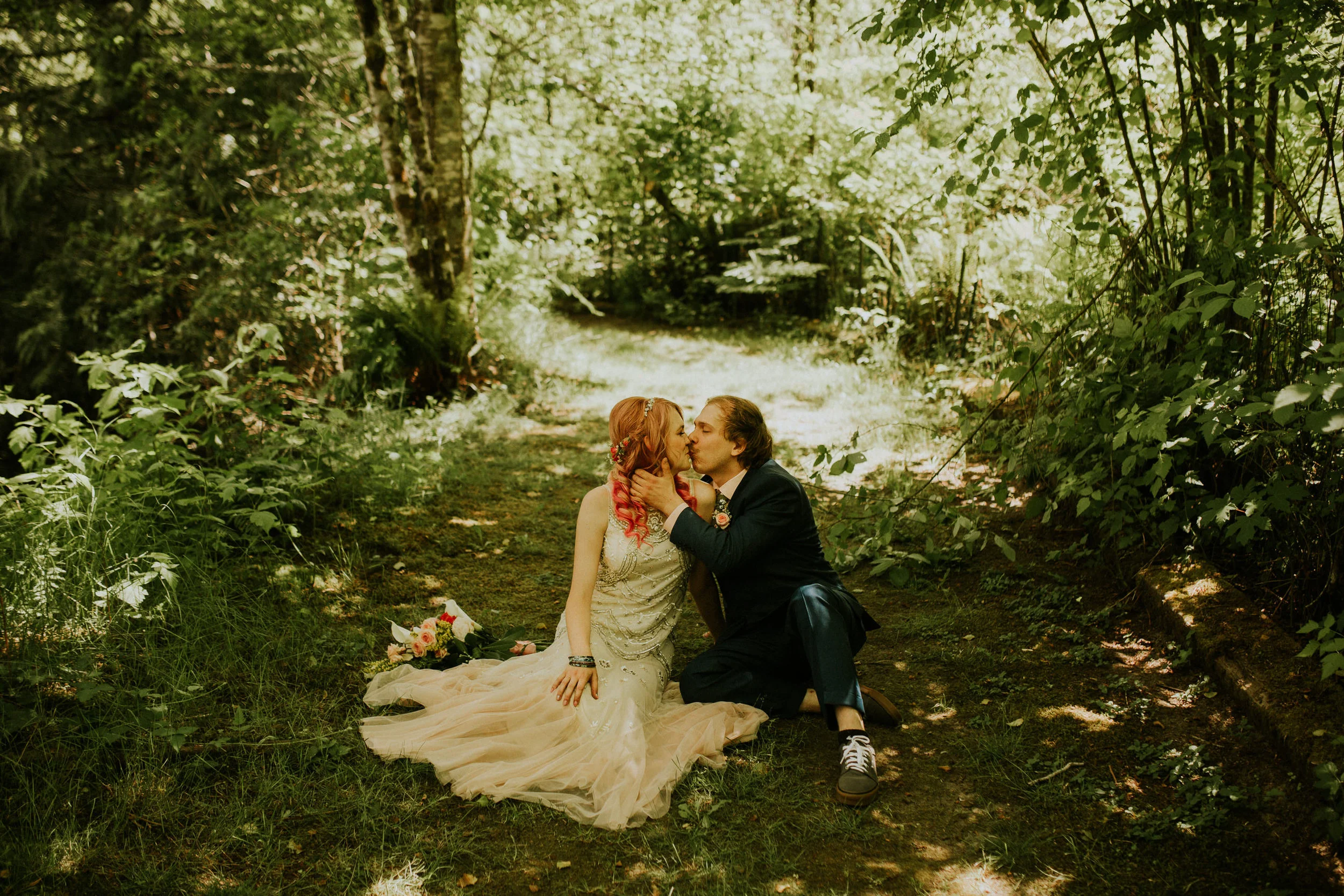 cedar springs wedding photographer elopement in the woods&nbsp;