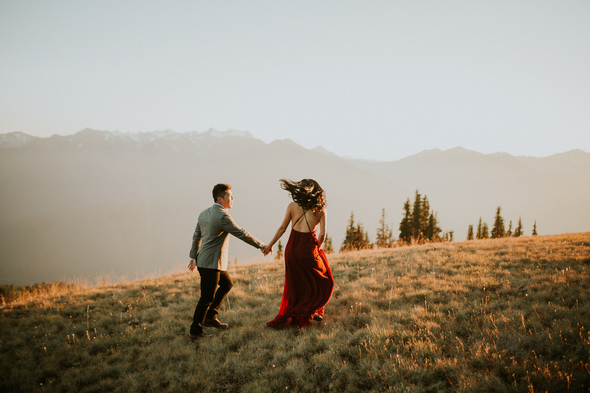 Hurricane Ridge Fall Engagement Photographer 