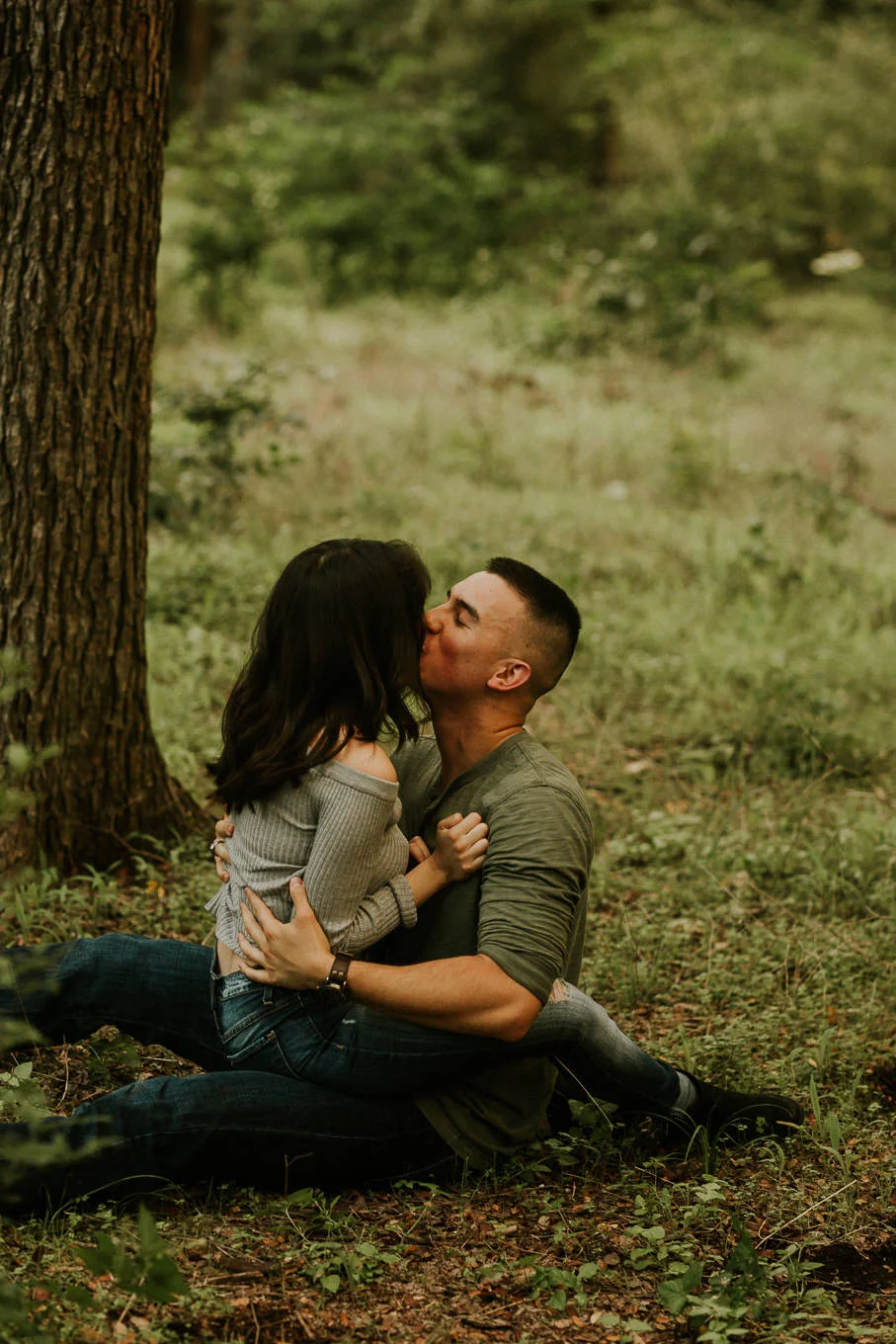 Cute couple in san antonio river