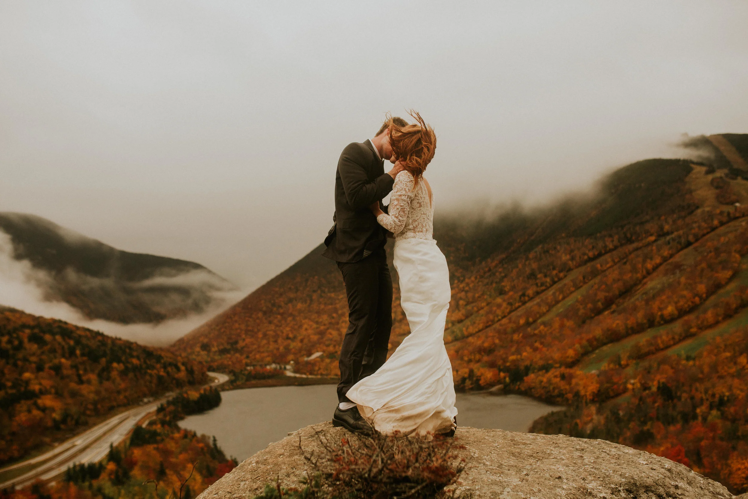 Artist's Bluff White Mountain Elopement Photography 
