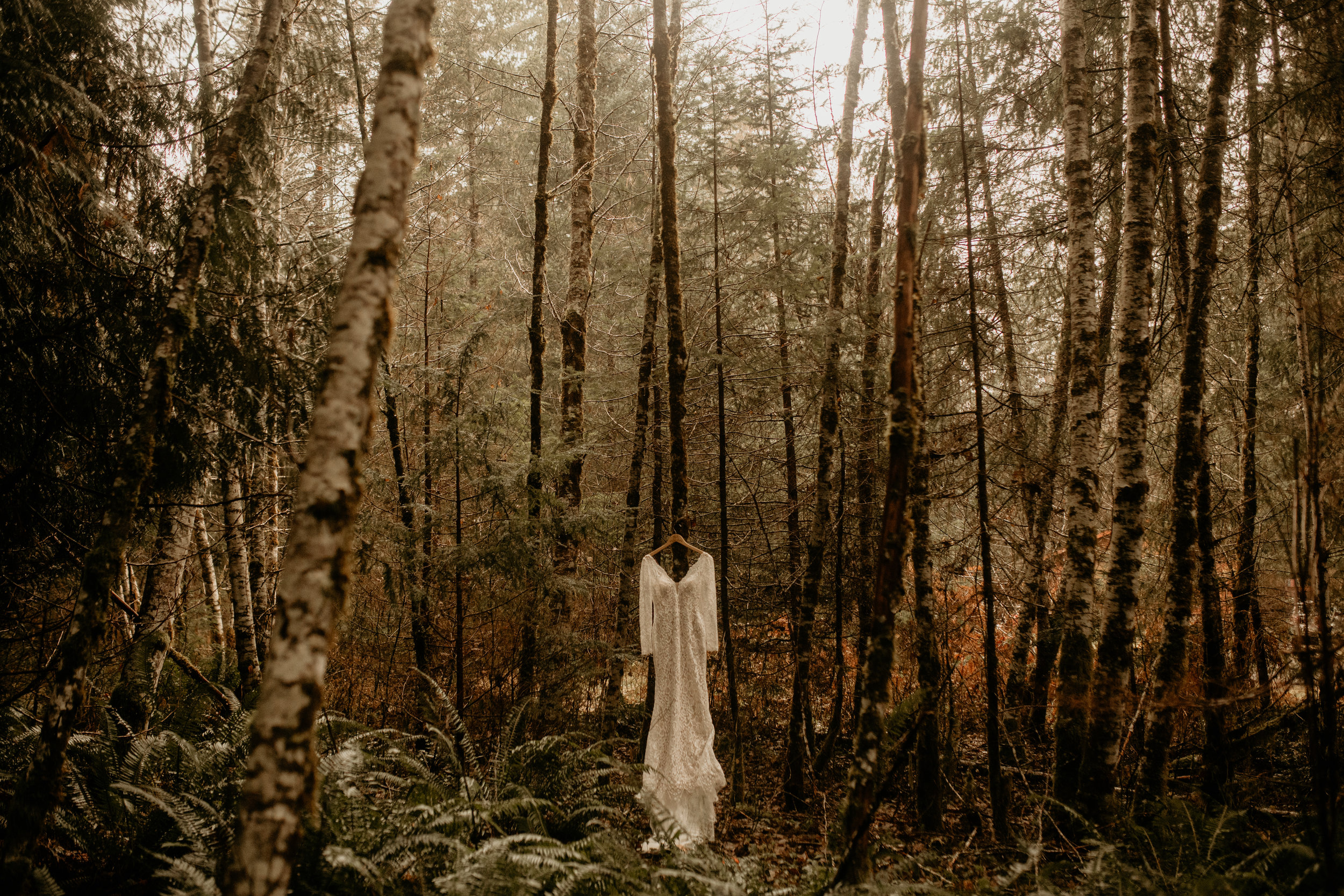 Mount Rainier elopement in woods