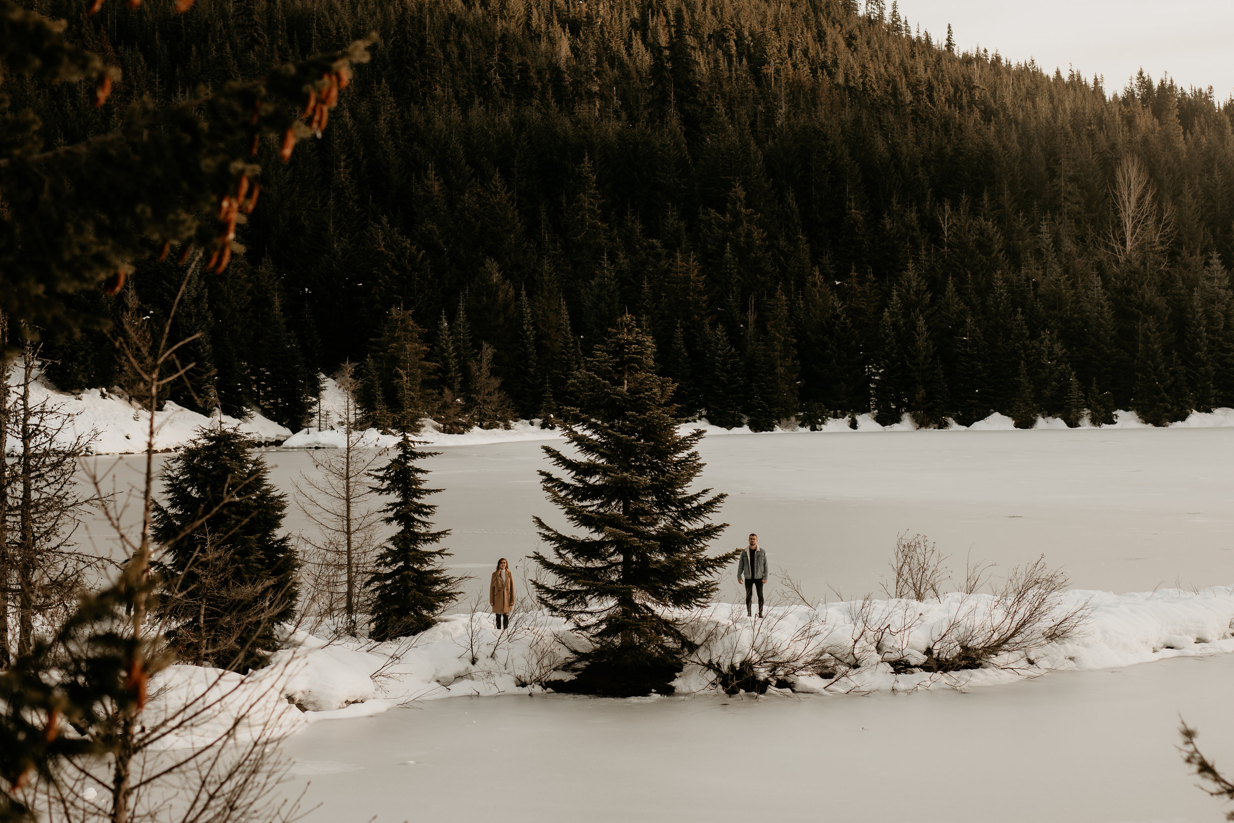 Gold Creek Pond Trail Snoqualmie Pass Engagement Photographer 