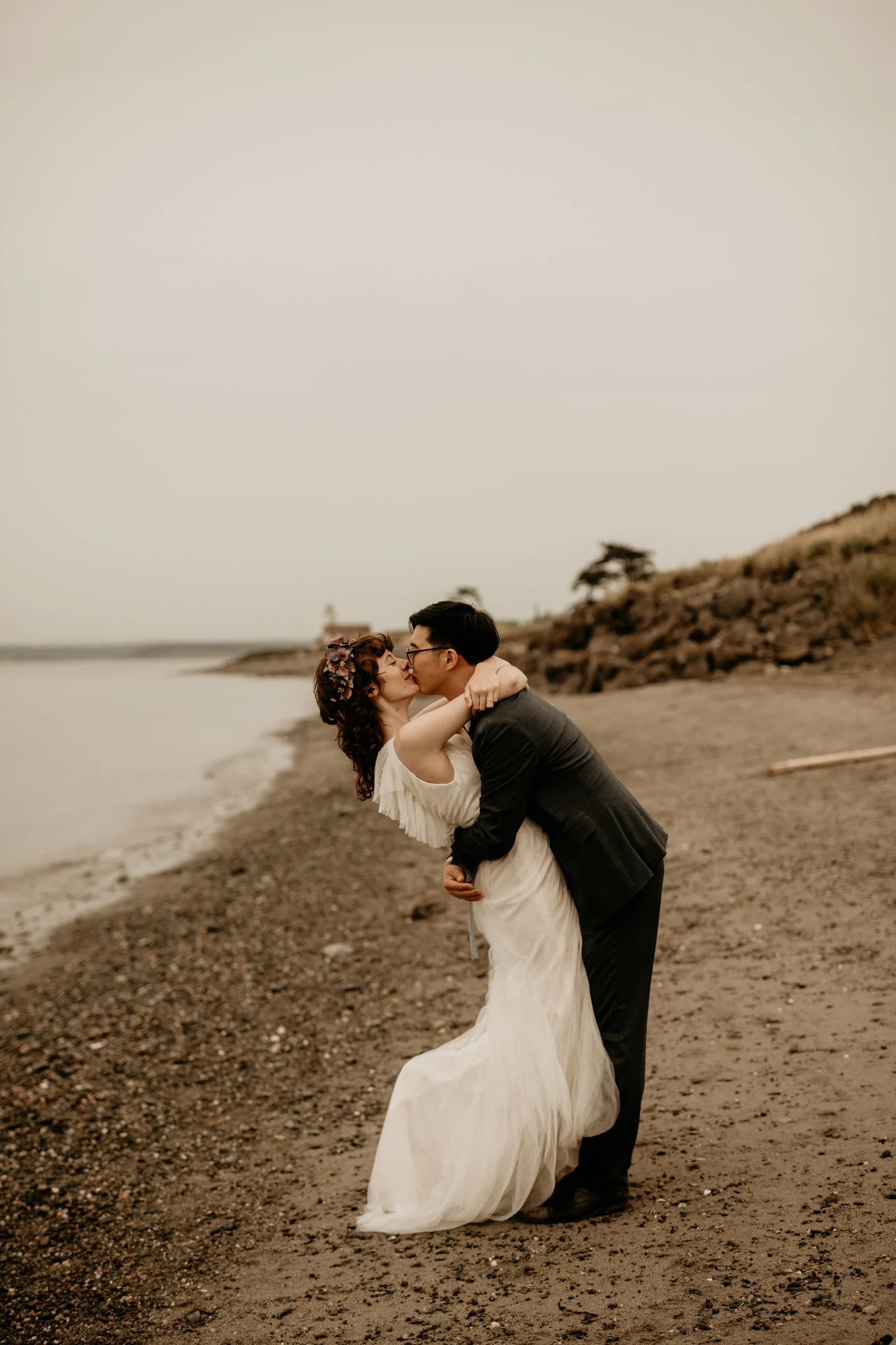 Port Townsend elopement - port Townsend courthouse wedding - port Townsend wedding - port Townsend wedding photographer - port Townsend lighthouse wedding - port Townsend point Wilson - point Wilson elopement - Seattle beach wedding - tacoma beach w…