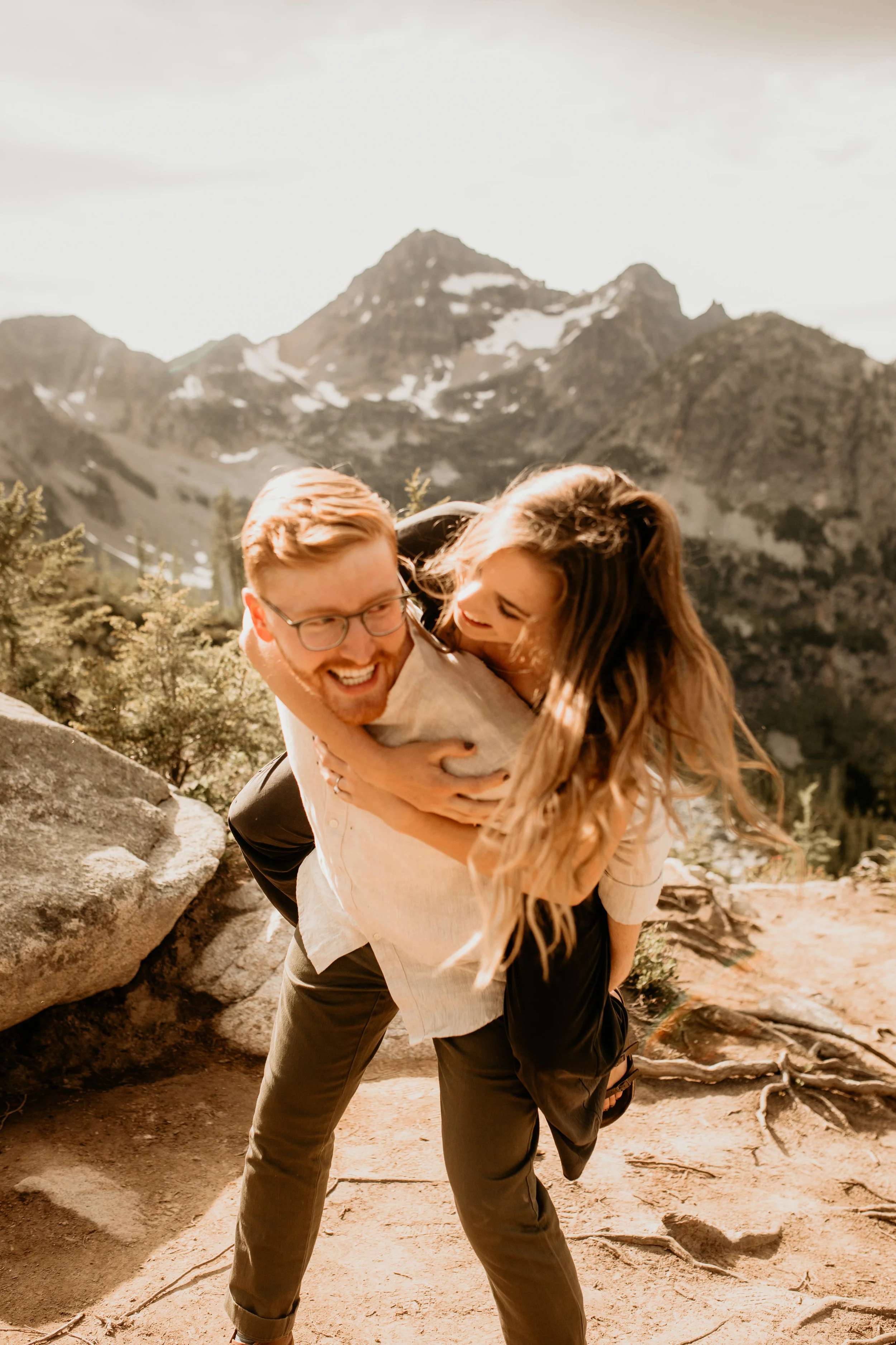 North cascades engagement session - heather maple pass loop engagement photos - north cascade national park engagement photos - mountain engagement photos - mt Baker national park engagement photos - wildflower engagement photos - summer engagement …