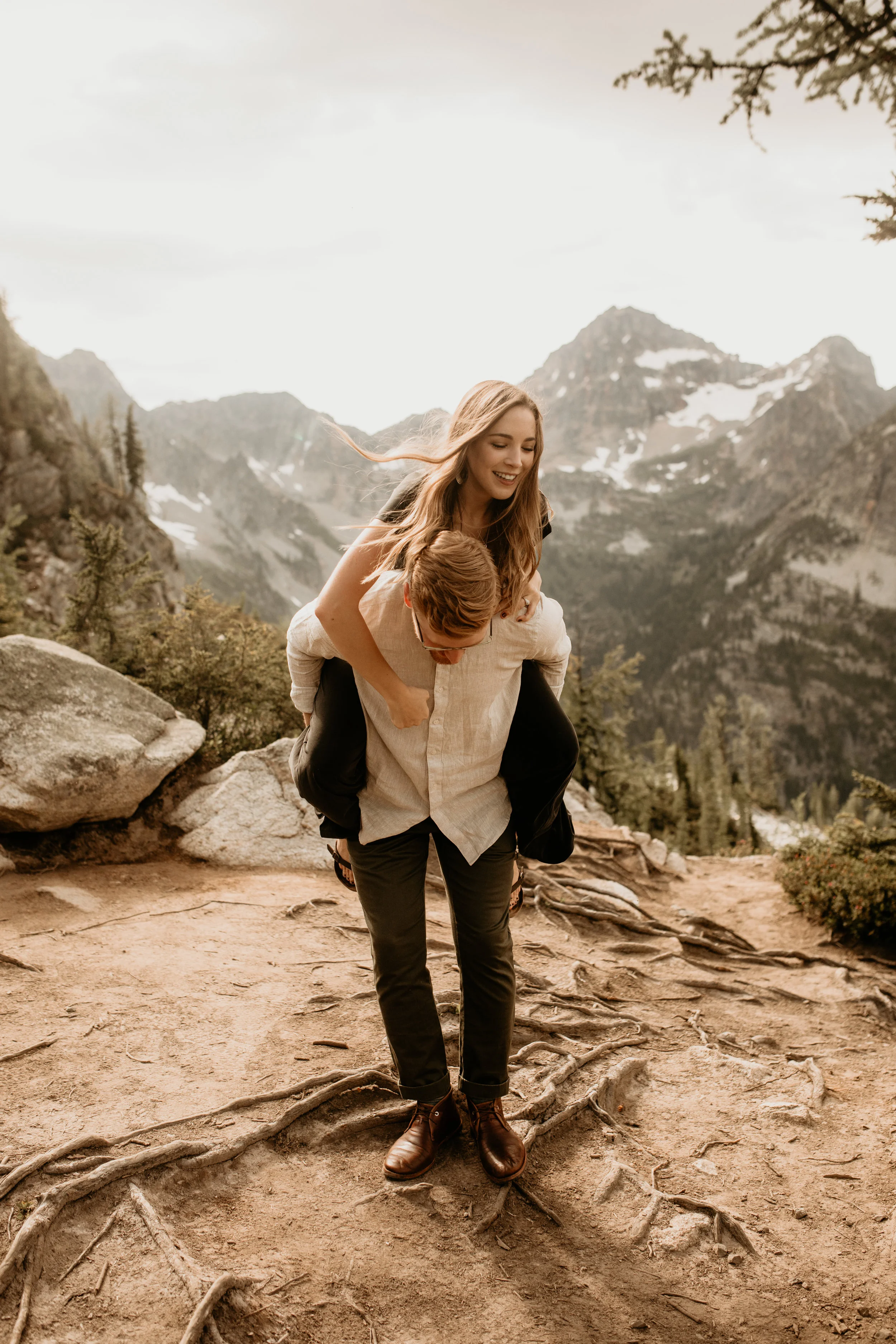 North cascades engagement session - heather maple pass loop engagement photos - north cascade national park engagement photos - mountain engagement photos - mt Baker national park engagement photos - wildflower engagement photos - summer engagement …