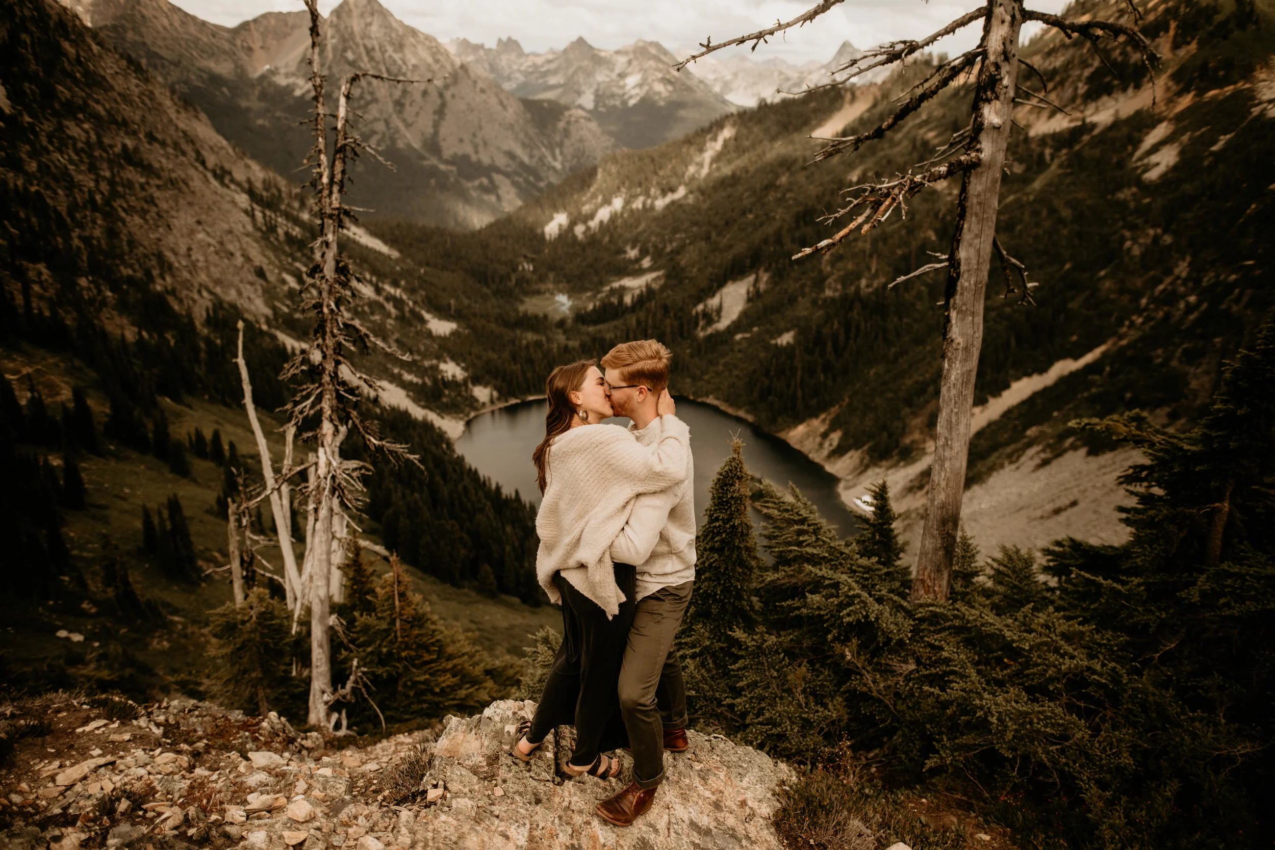 North cascades engagement session - heather maple pass loop engagement photos - north cascade national park engagement photos - mountain engagement photos - mt Baker national park engagement photos - wildflower engagement photos - summer engagement …