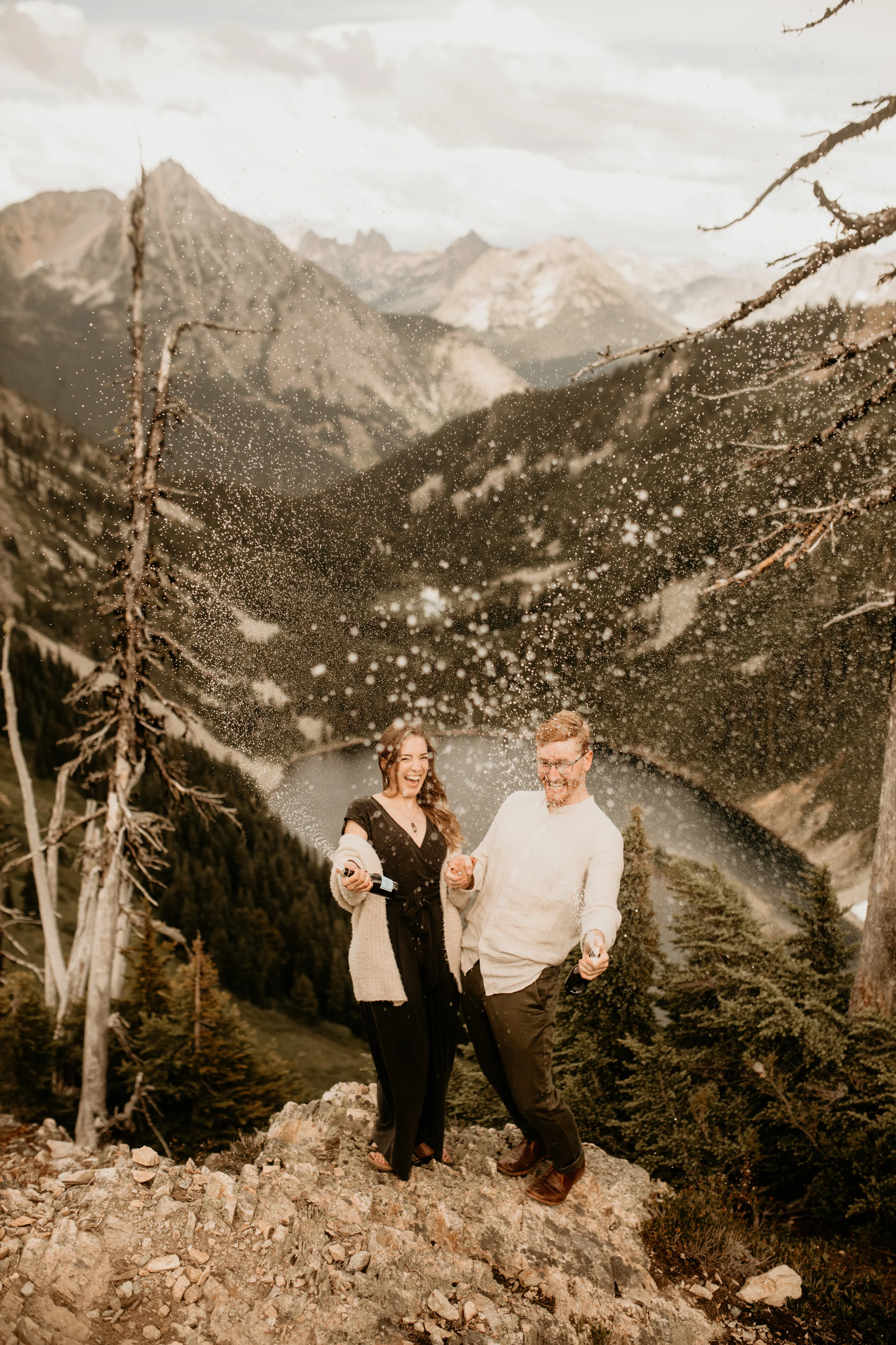 North cascades engagement session - heather maple pass loop engagement photos - north cascade national park engagement photos - mountain engagement photos - mt Baker national park engagement photos - wildflower engagement photos - summer engagement …