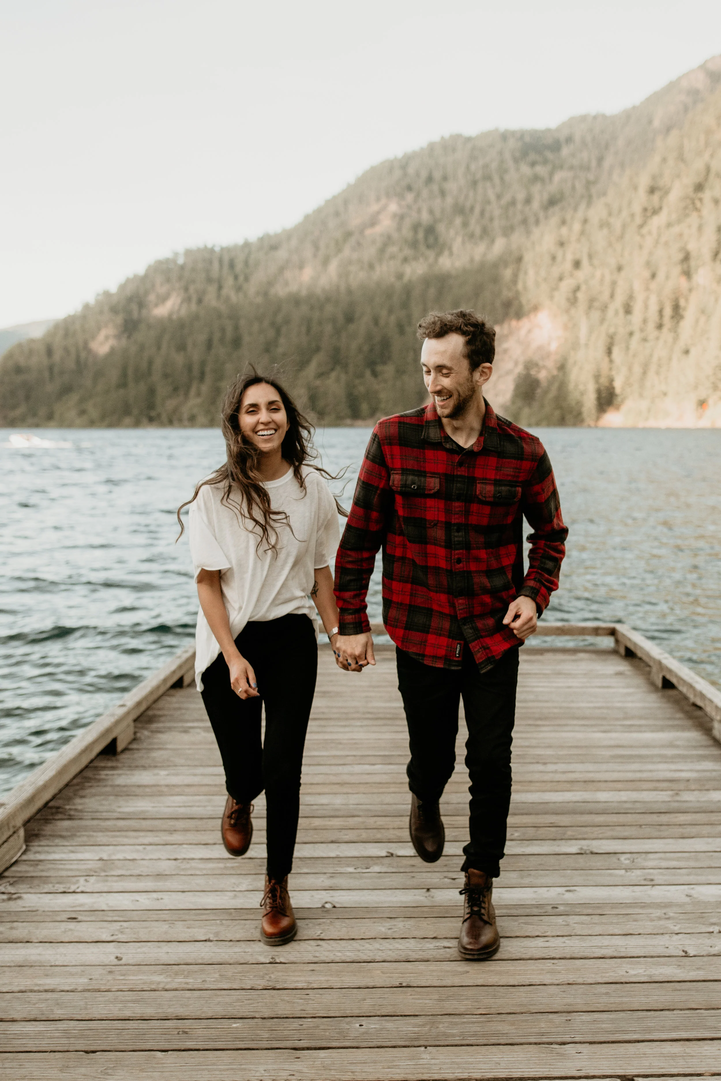 Crescent lake engagement photos – best Seattle elopement photographer - adventure hikes - lake hiking - best engagement photo location - what to wear on your engagement - pnw elopement photographer