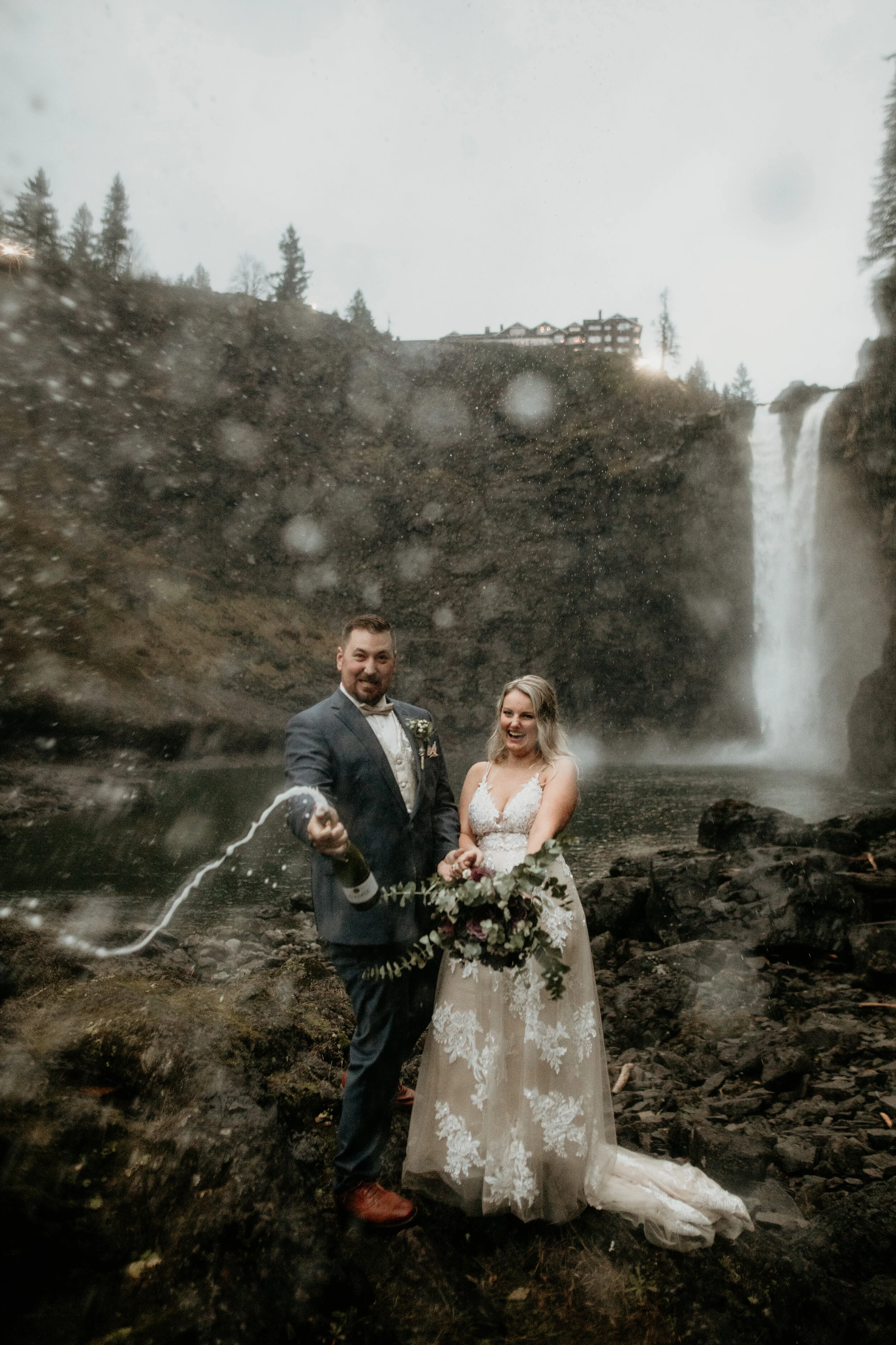 Snoqualmie falls elopement - Salish lodge elopement - snoqualmie falls wedding - Salish lodge wedding - snoqualmie falls elopement photographer - Salish lodge wedding photographer - snoqualmie pass elopement - waterfall elopement vibes - fall elopem…