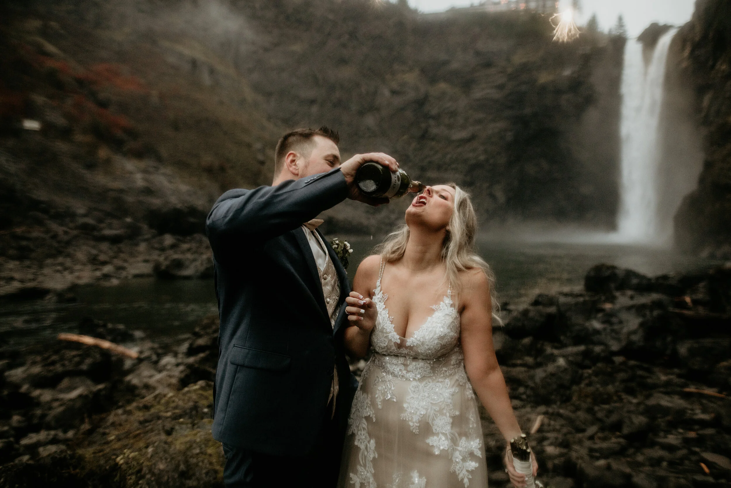 Snoqualmie falls elopement - Salish lodge elopement - snoqualmie falls wedding - Salish lodge wedding - snoqualmie falls elopement photographer - Salish lodge wedding photographer - snoqualmie pass elopement - waterfall elopement vibes - fall elopem…