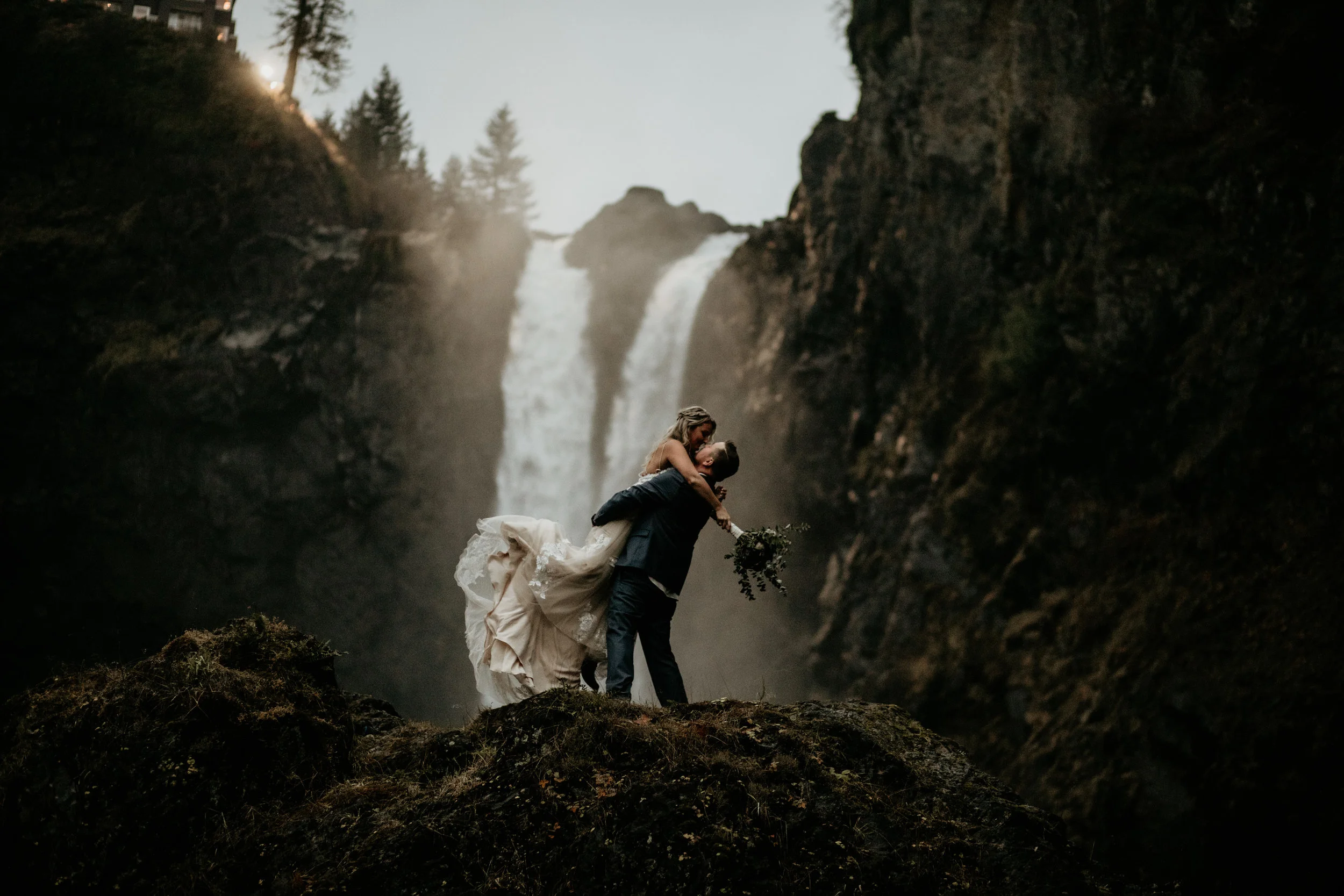 Snoqualmie Falls Elopement Photography 