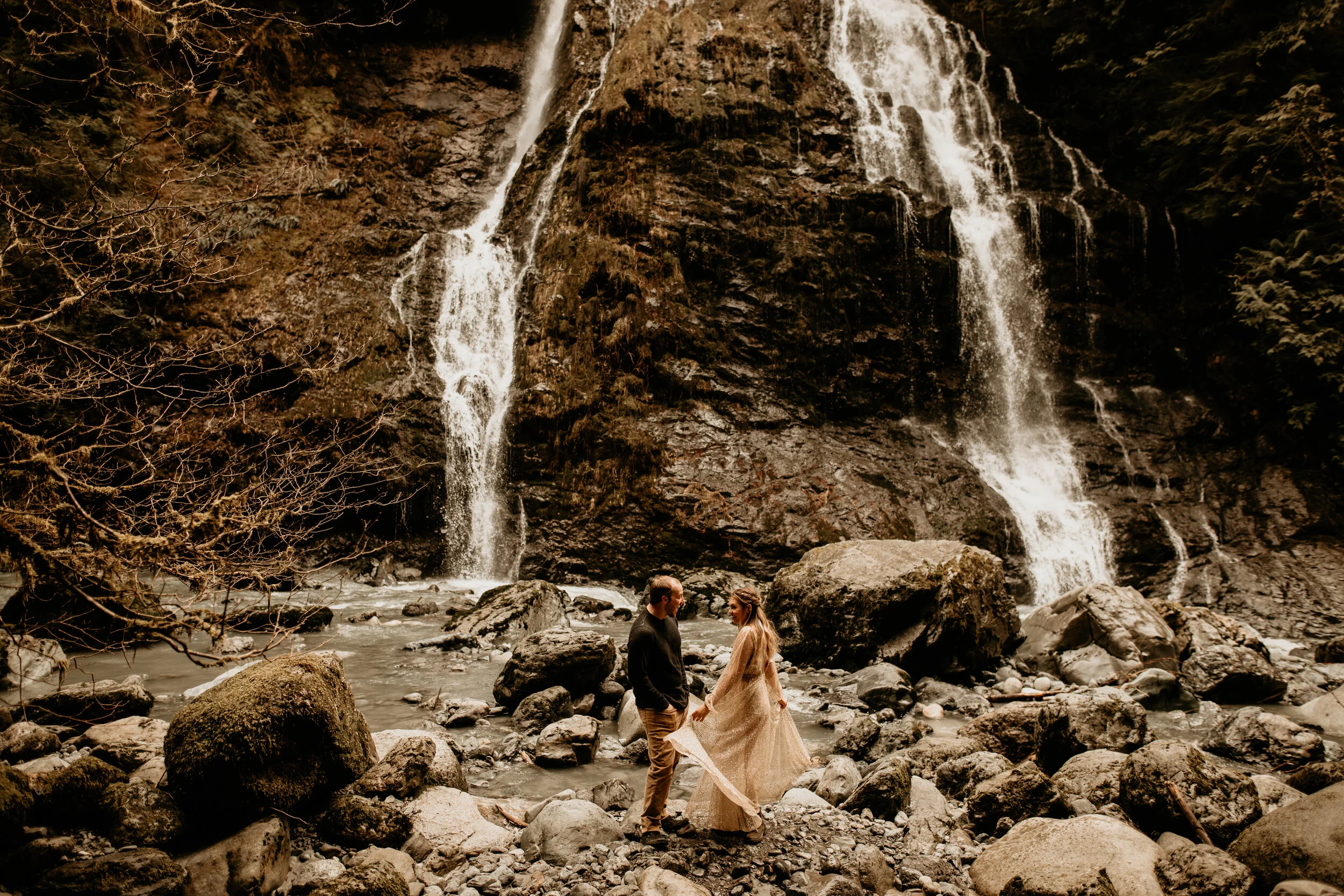 1 mile to this waterfall and a beautiful forest in the North Cascades!