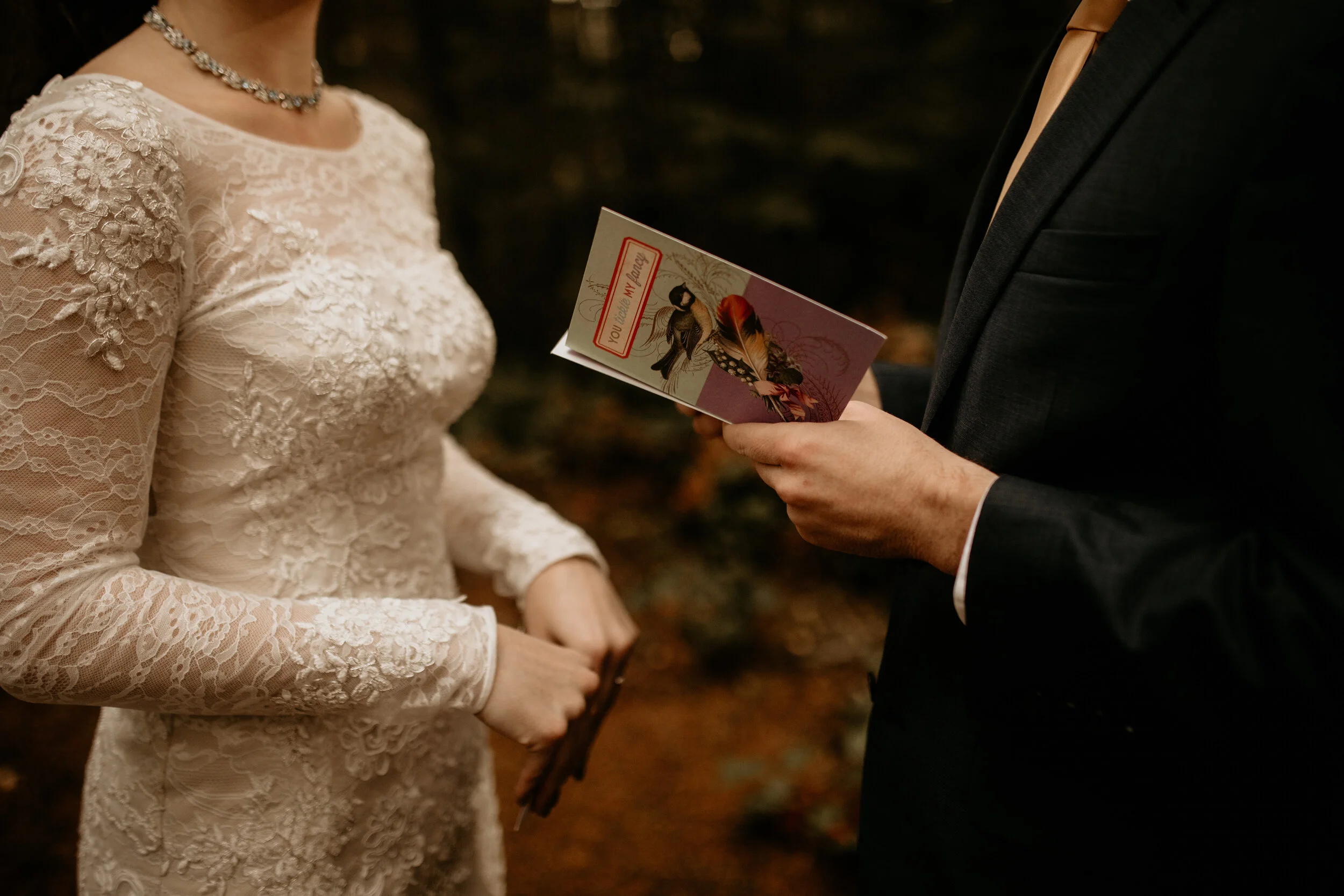 vows at an elopement