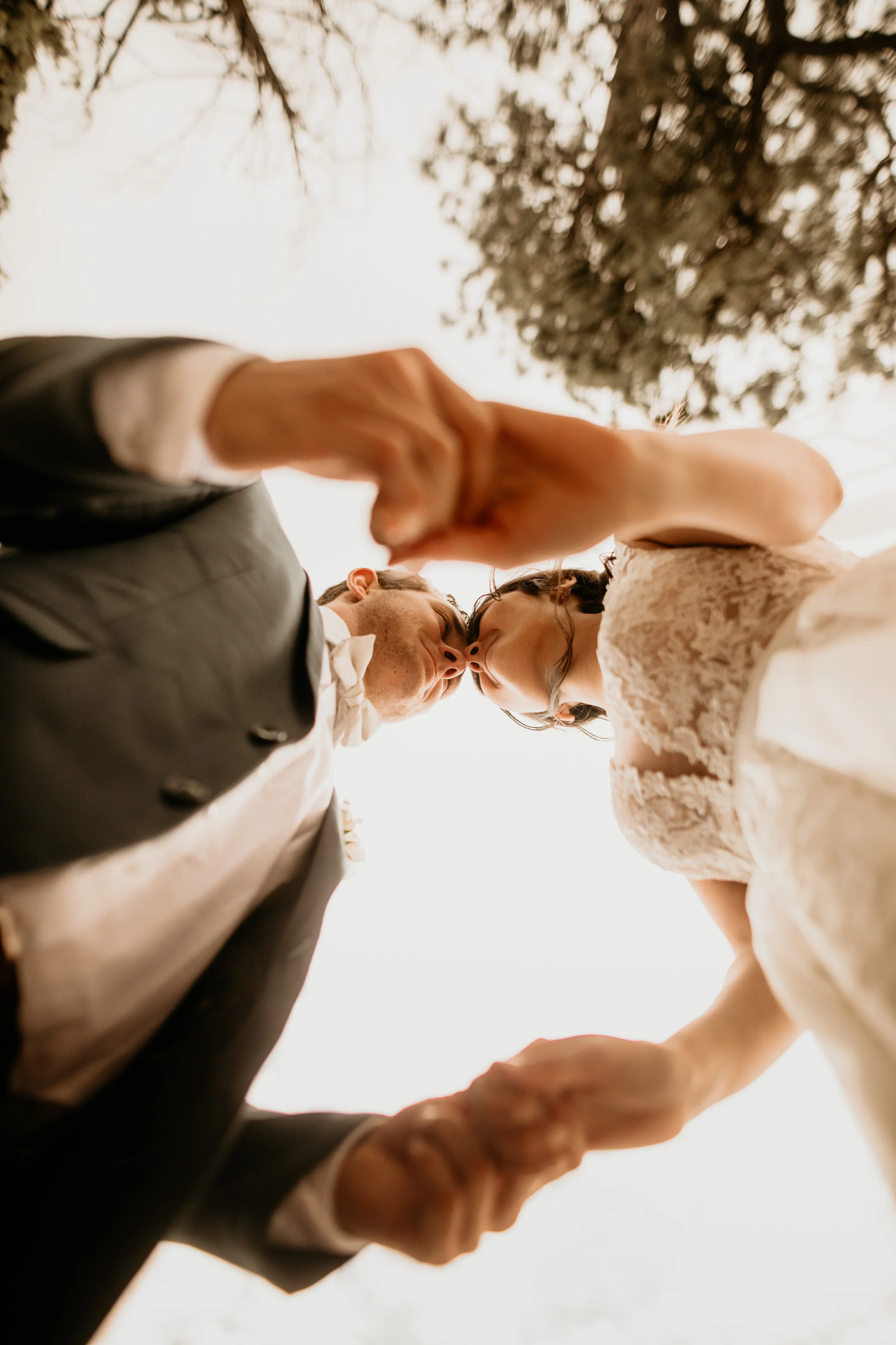 Baltimore, Maryland elopement in the leaves bride and Groom Chantel Lauren dress by BreeAnna Lasher