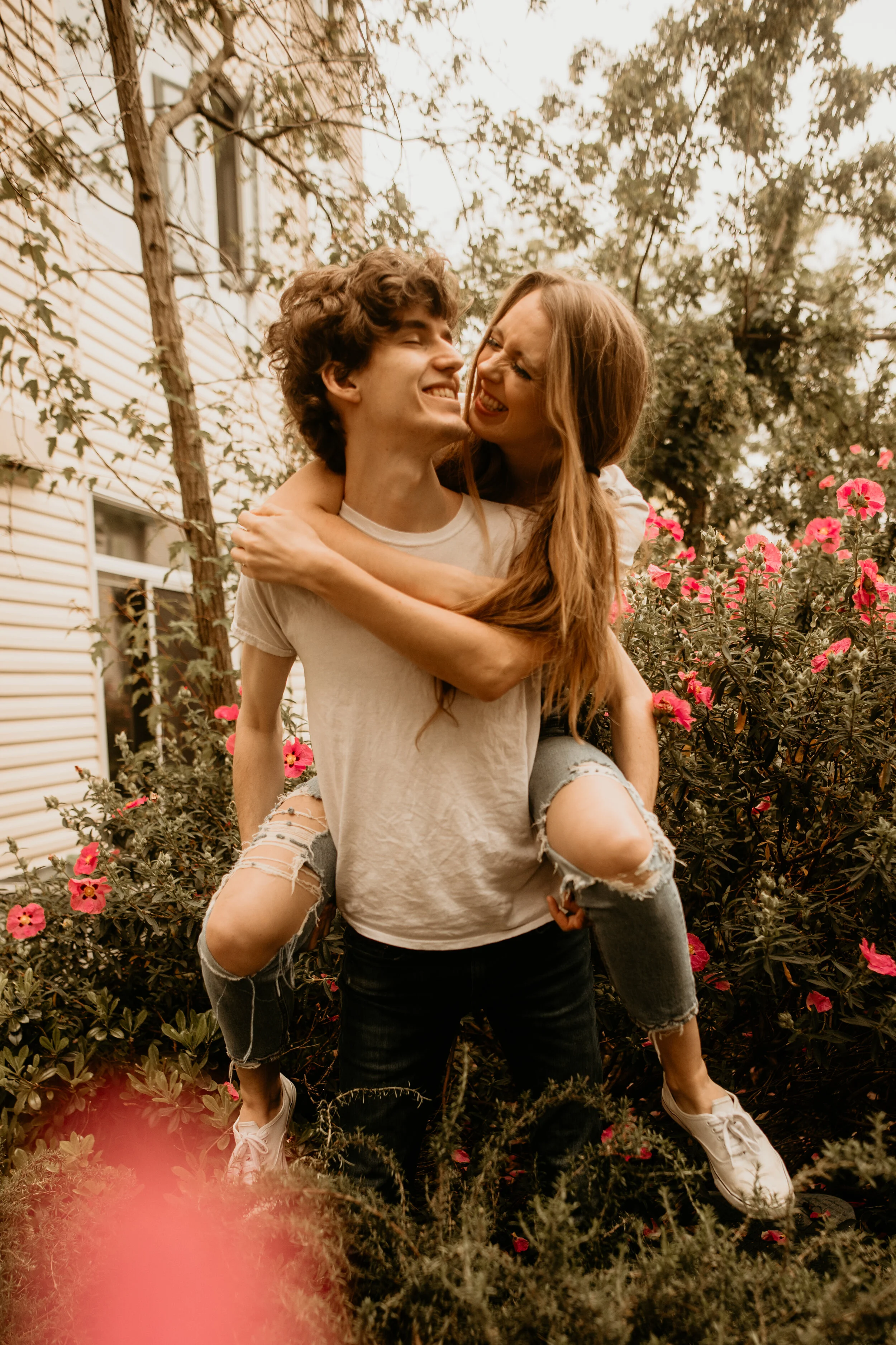 photoshoot on the porch
