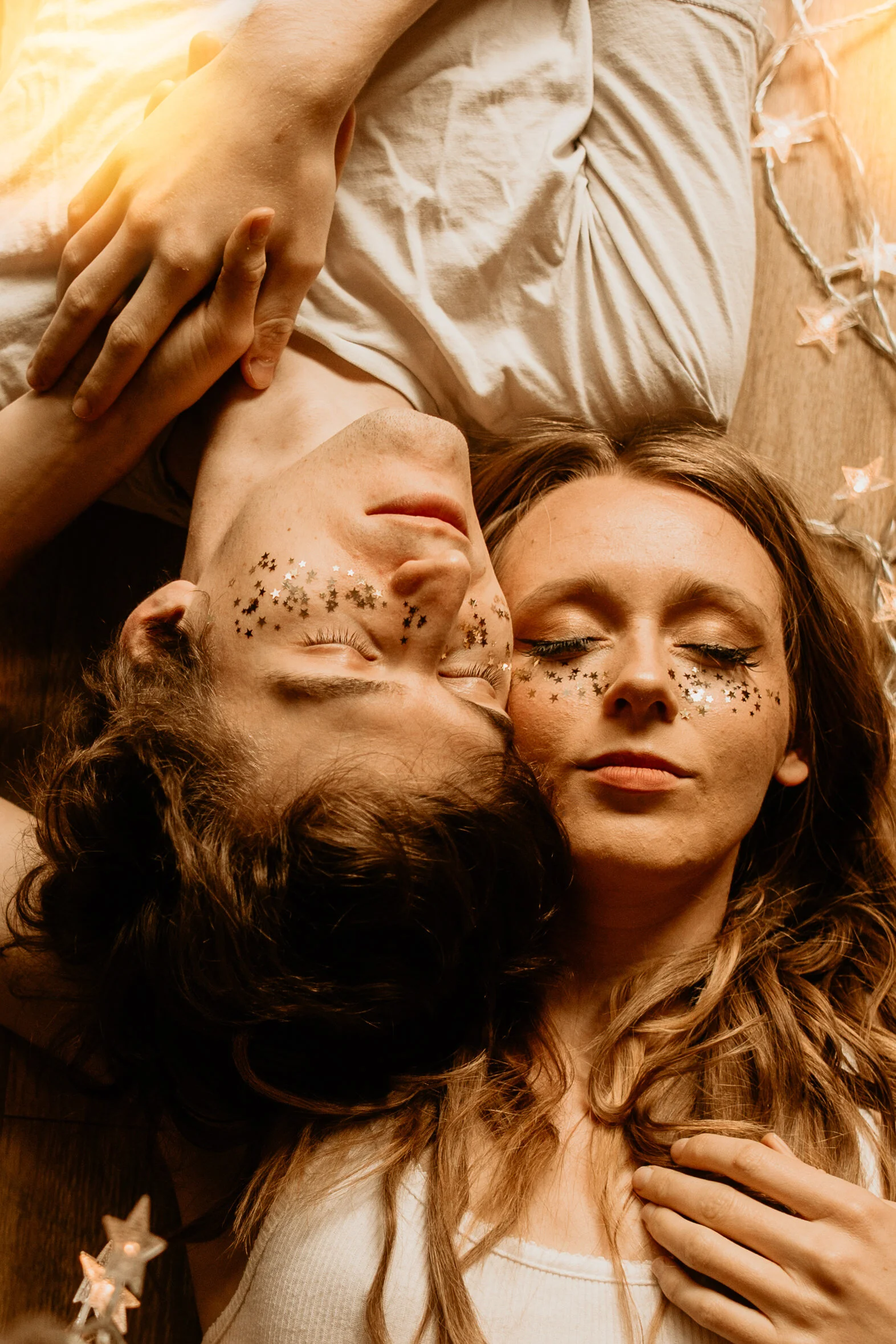 glitter engagement photos