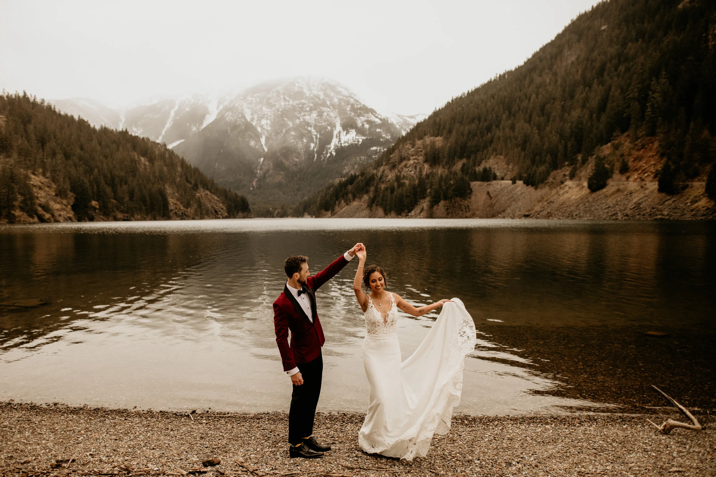 North cascades elopement - diablo lake elopement - Seattle elopement photographer - diablo lake photographer - north cascades elopement photographer - Seattle wedding photographer - cute couple - elope instead - breeanna lasher photographer