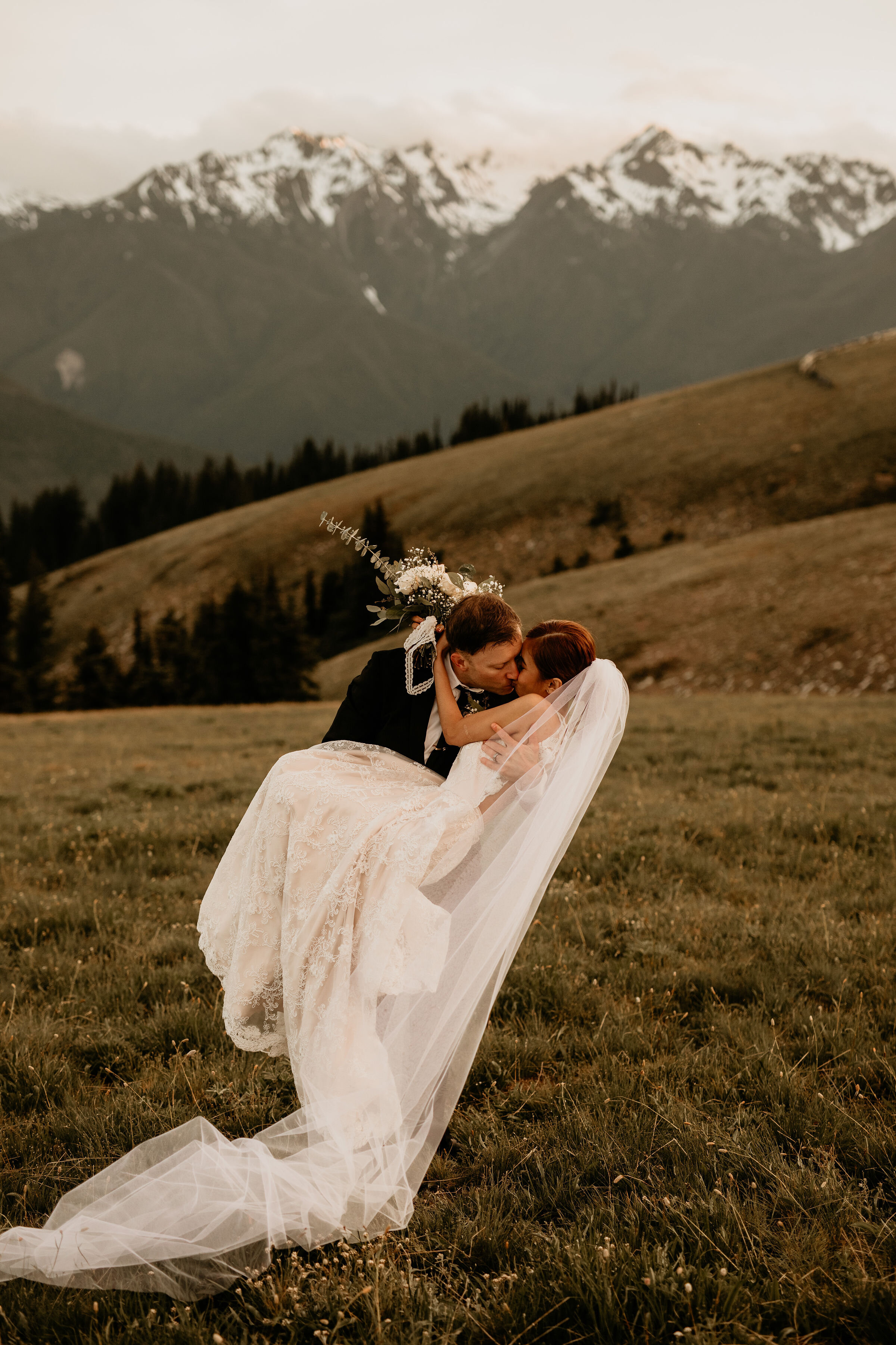 First Look at Hurricane Ridge (3 mile hike. Or no hike. It looks like this on the whole hike)