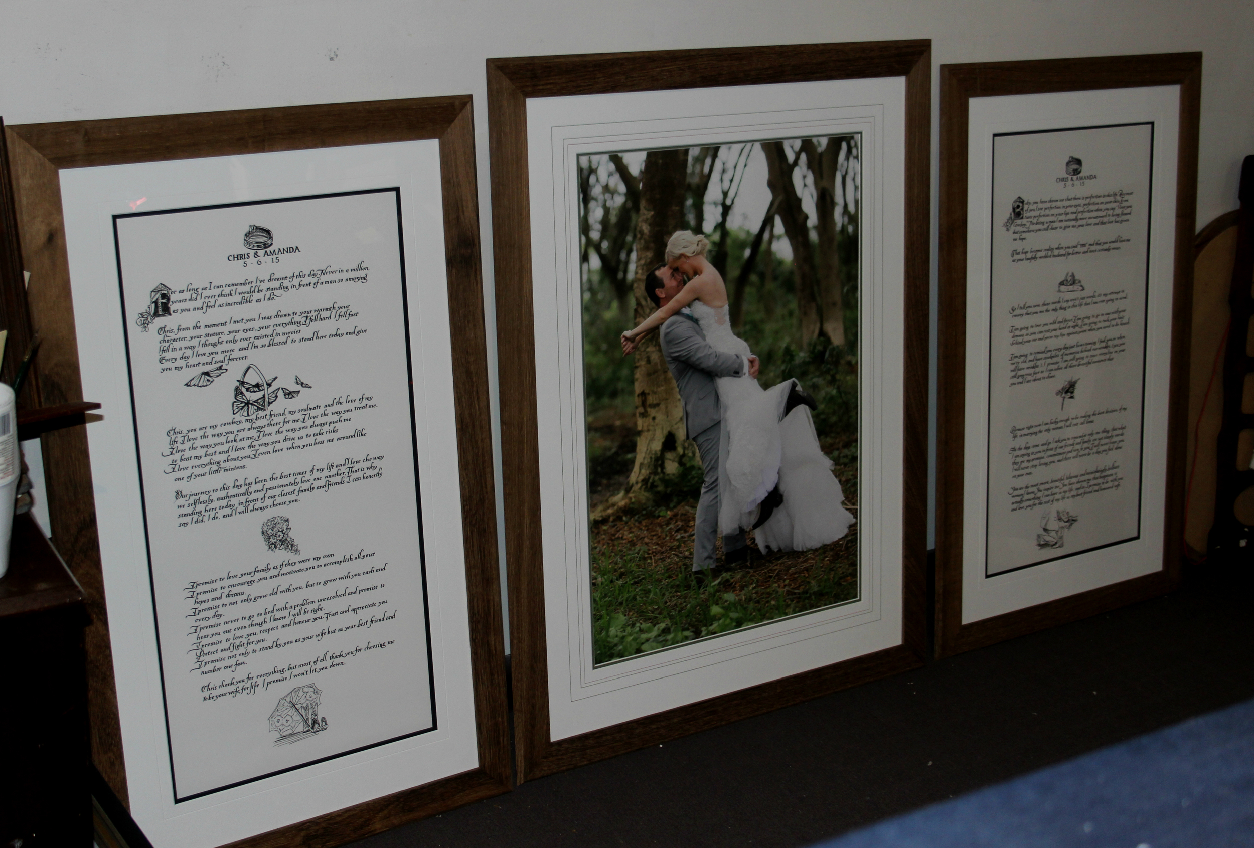Wedding photo and vows brisbane framing.jpg