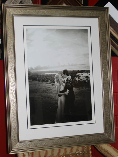 Wedding photo custom framing