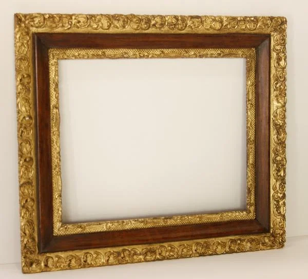 Antique timber and gold frame