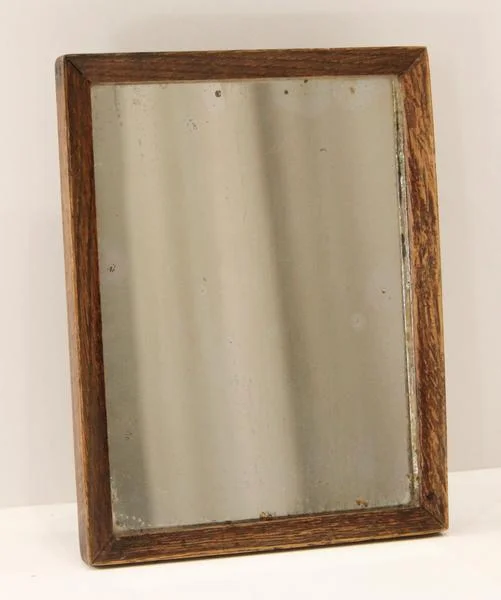 Antique Oak Shaving Mirror AP00068 — Custom Picture Framing Brisbane