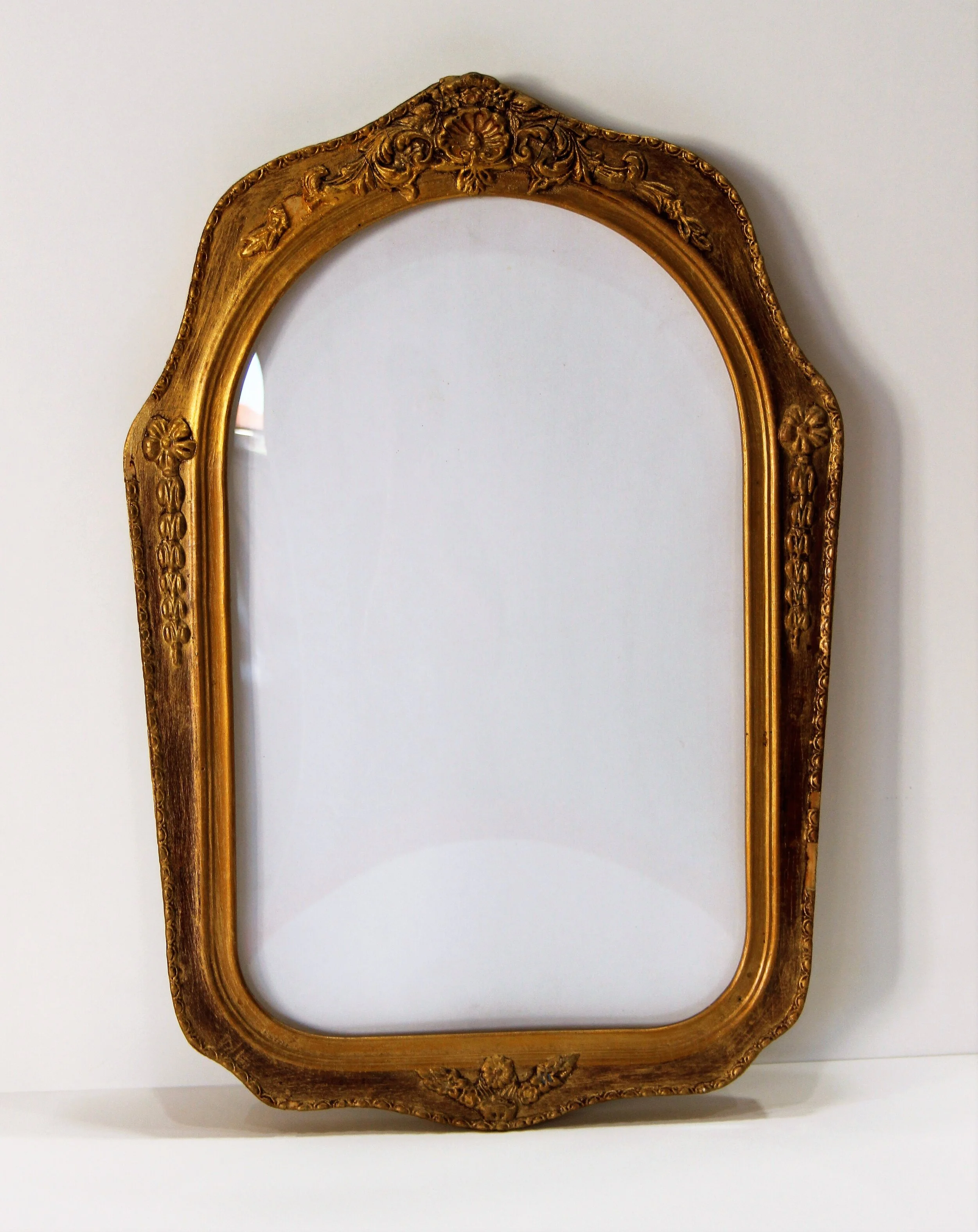 Antique Portrait Frame with Domed Glass 