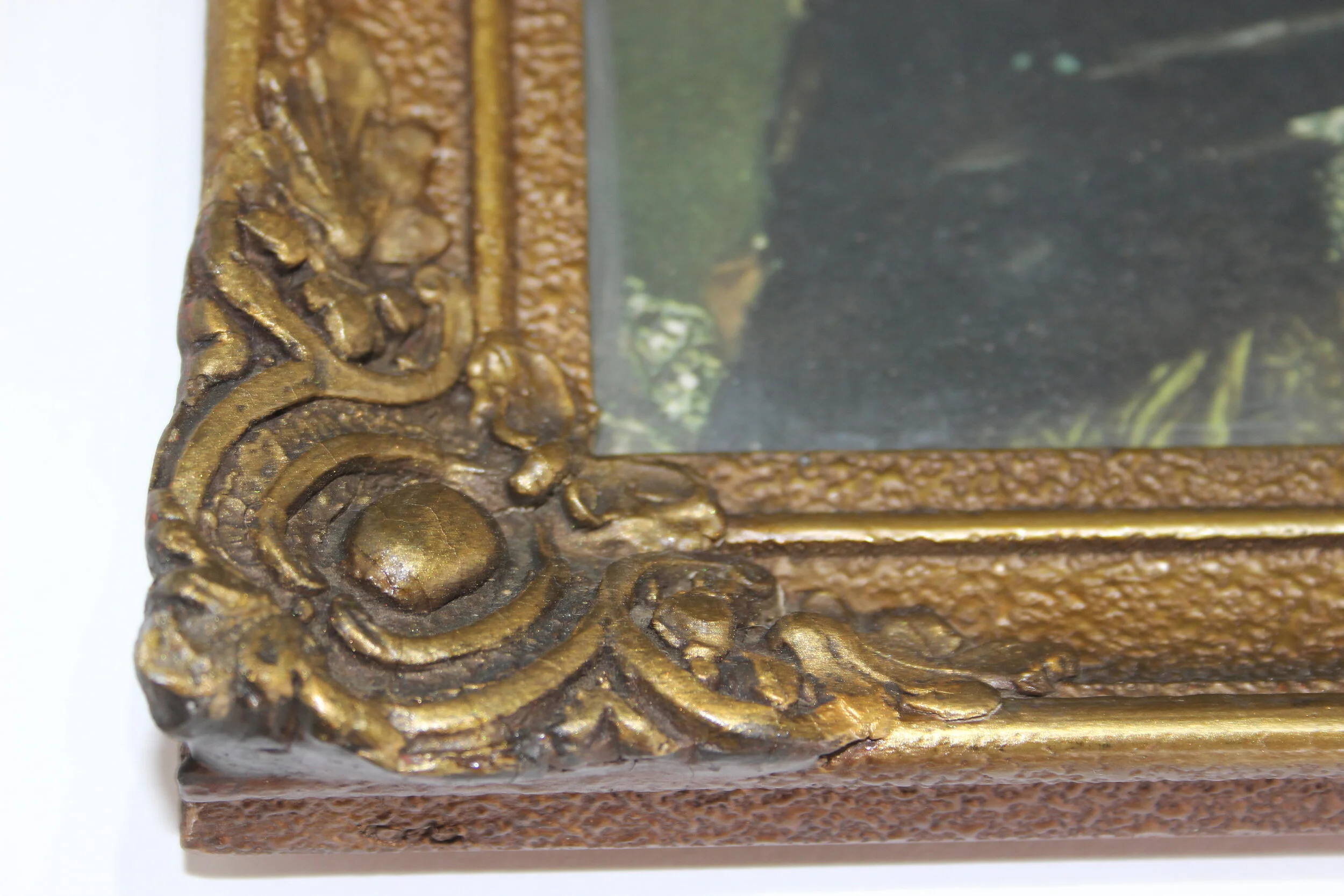 ‘Laughing Cavalier’ print in Mid-Century ornate Gold Frame 