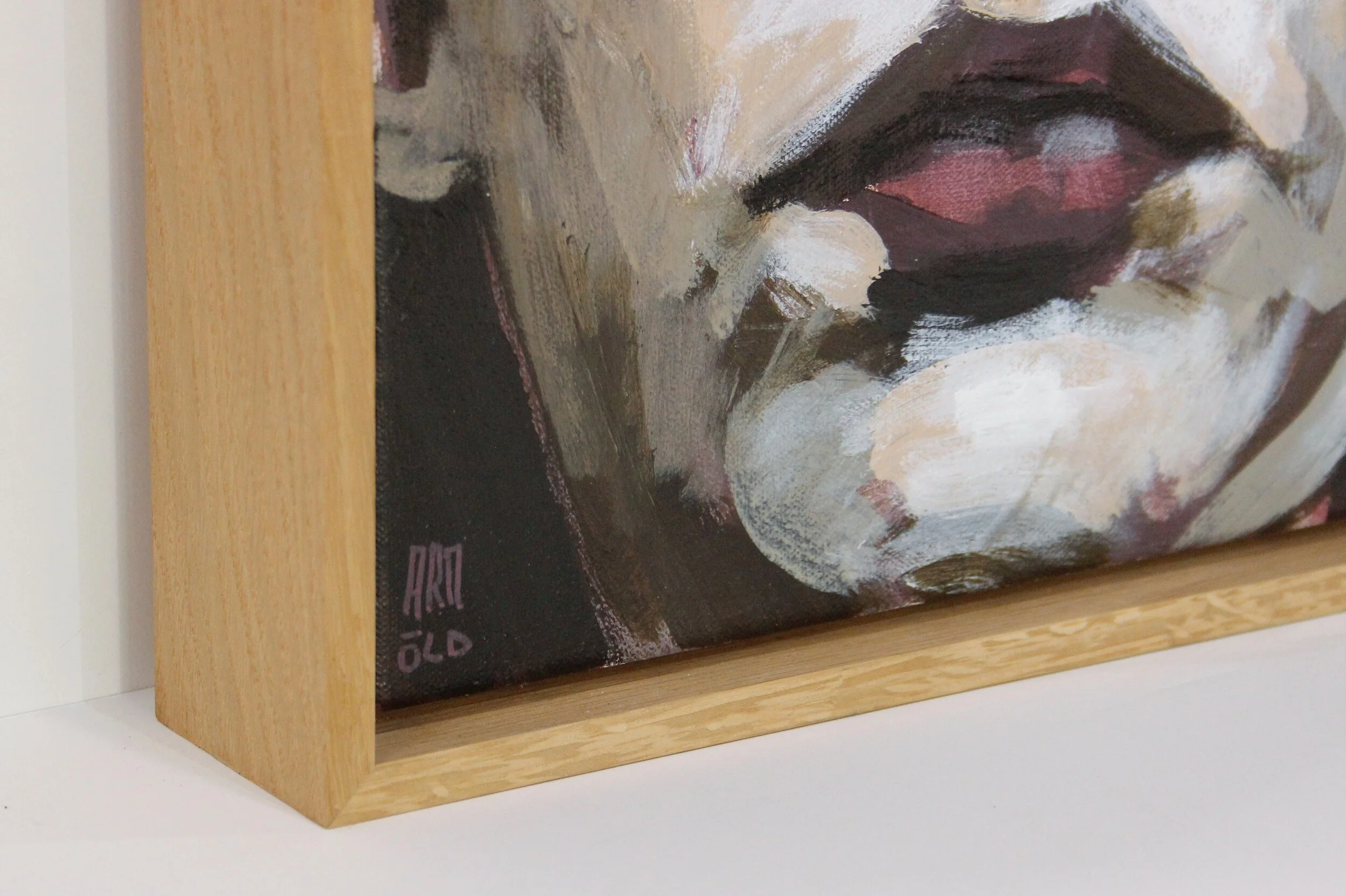 american oak float frame artis pura