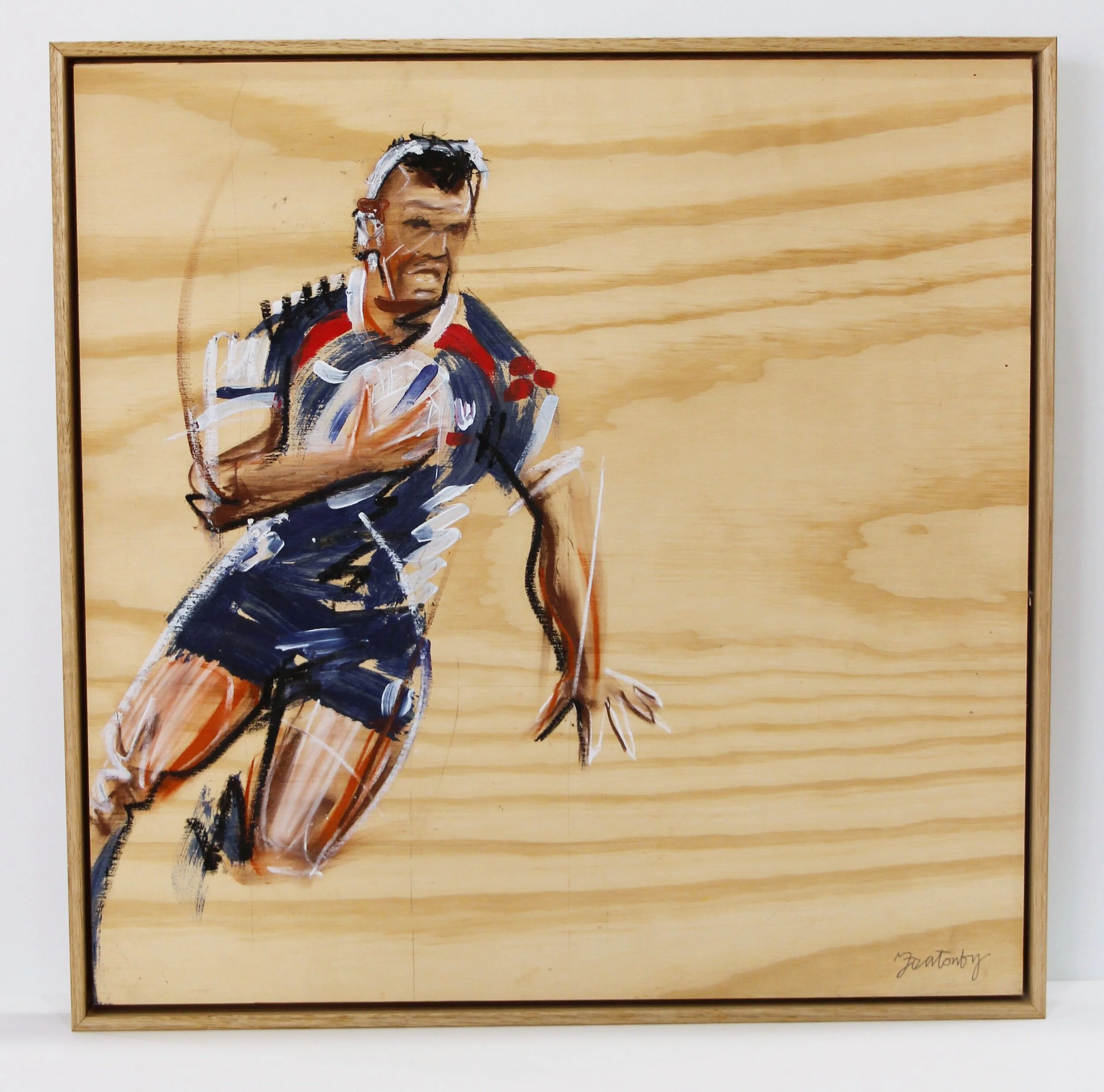 "Beale" - Deane Featonby football art rugby
