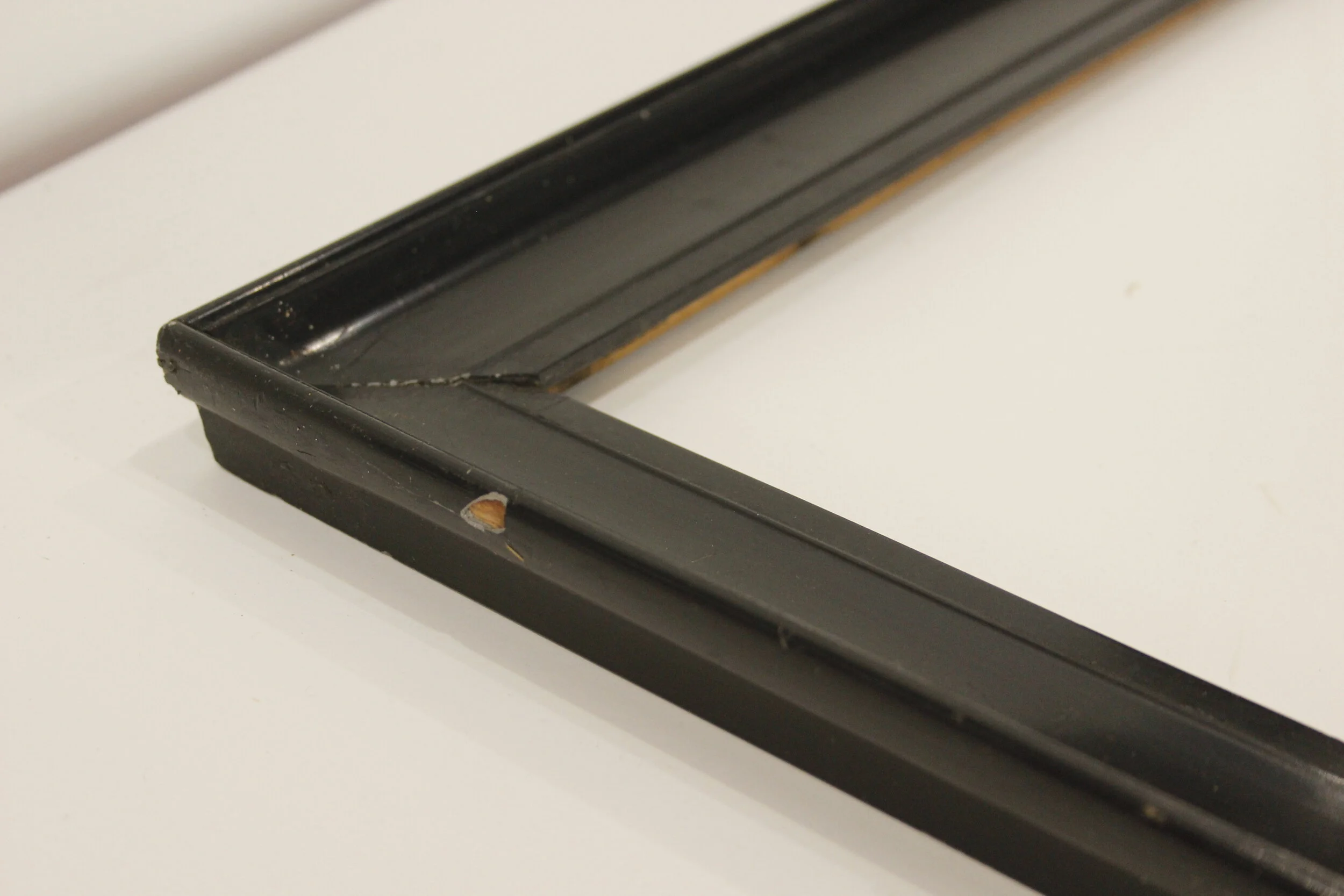 Late 1800's Dutch ebonsied black gesso frame