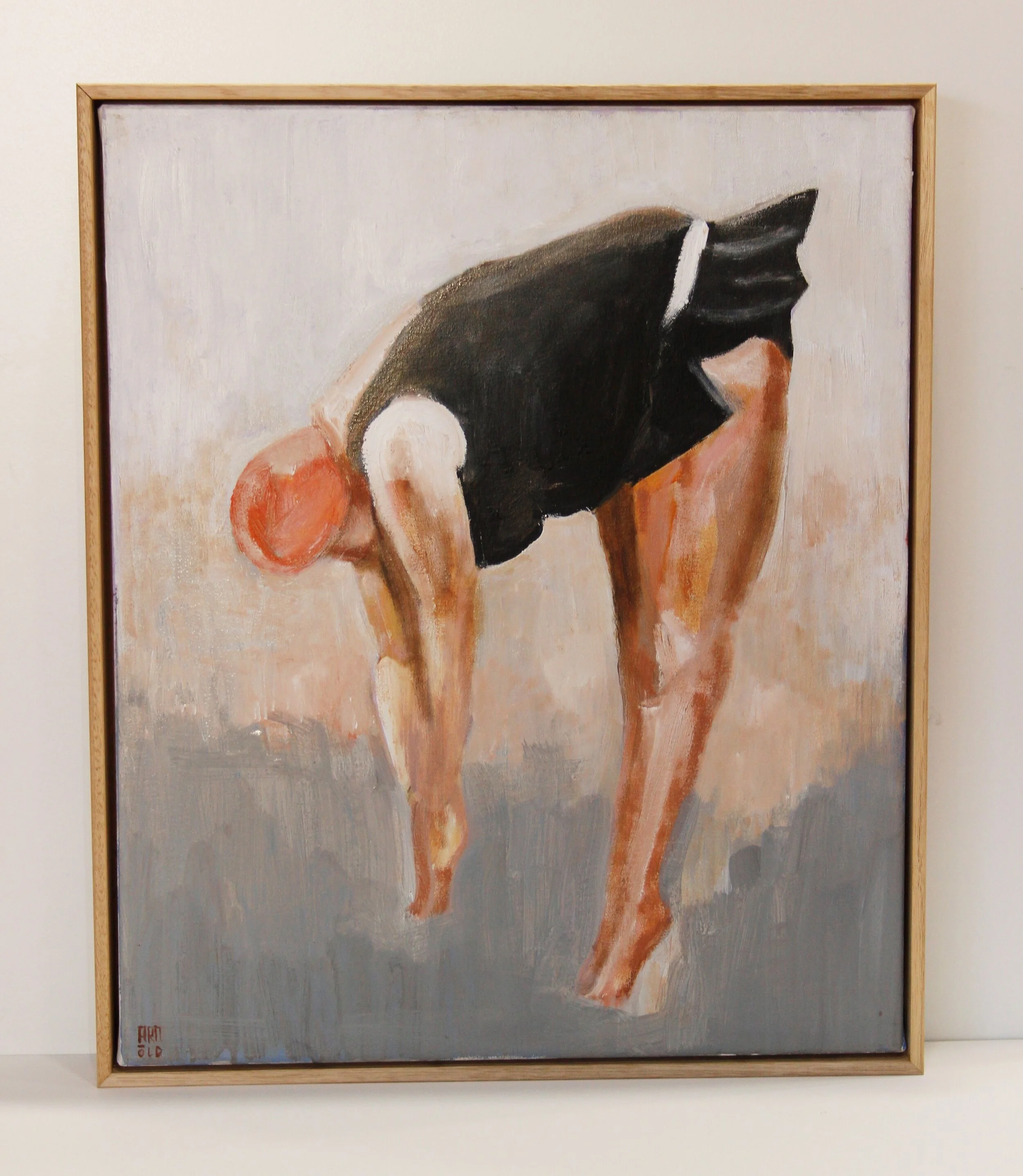 oil painting jonny arnold dive framed