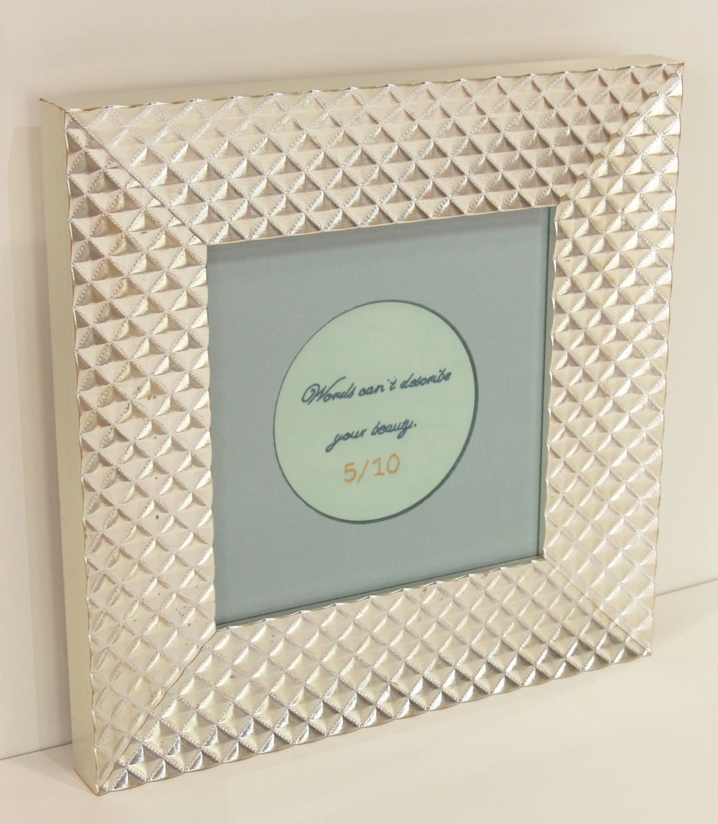 5 out of 10 needlework framed chanel style frame