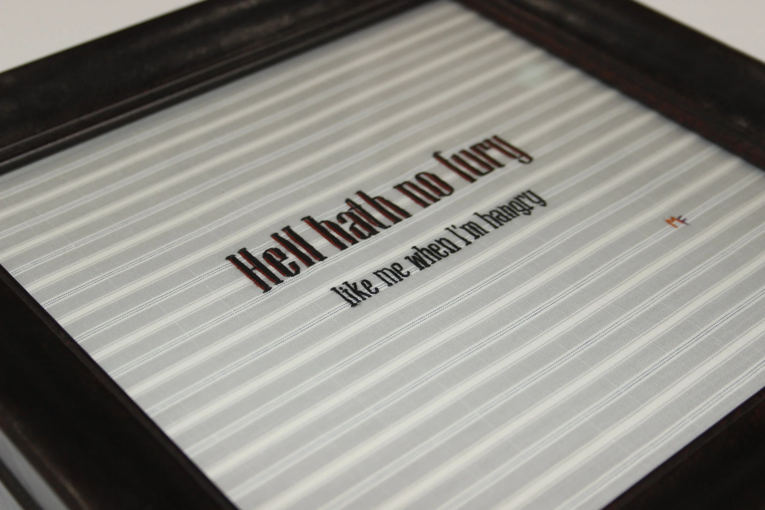 Hell hath no fury like me when Im hangry embroidery 