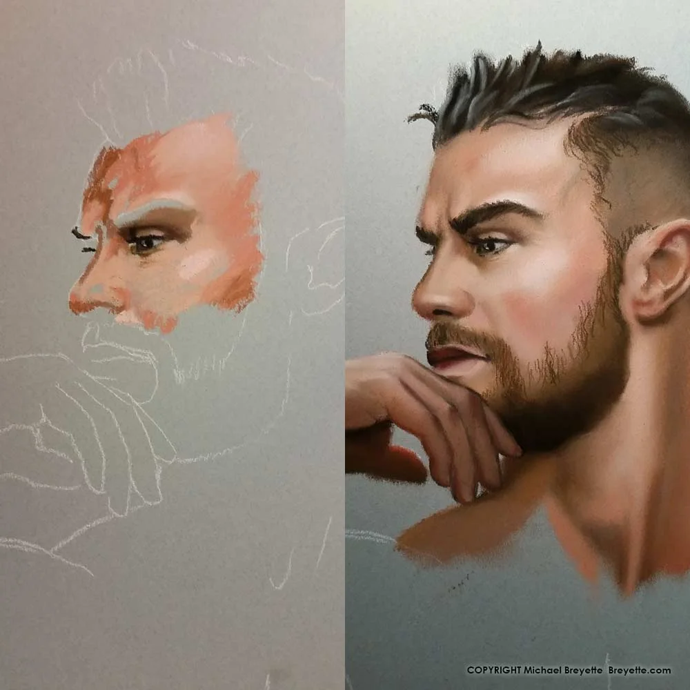 On the Drawing Board: raw and unblended.
