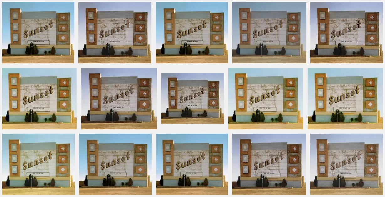 Google Search: Stephen Shore's 'Sunset Drive In, Amarillo, 1974'