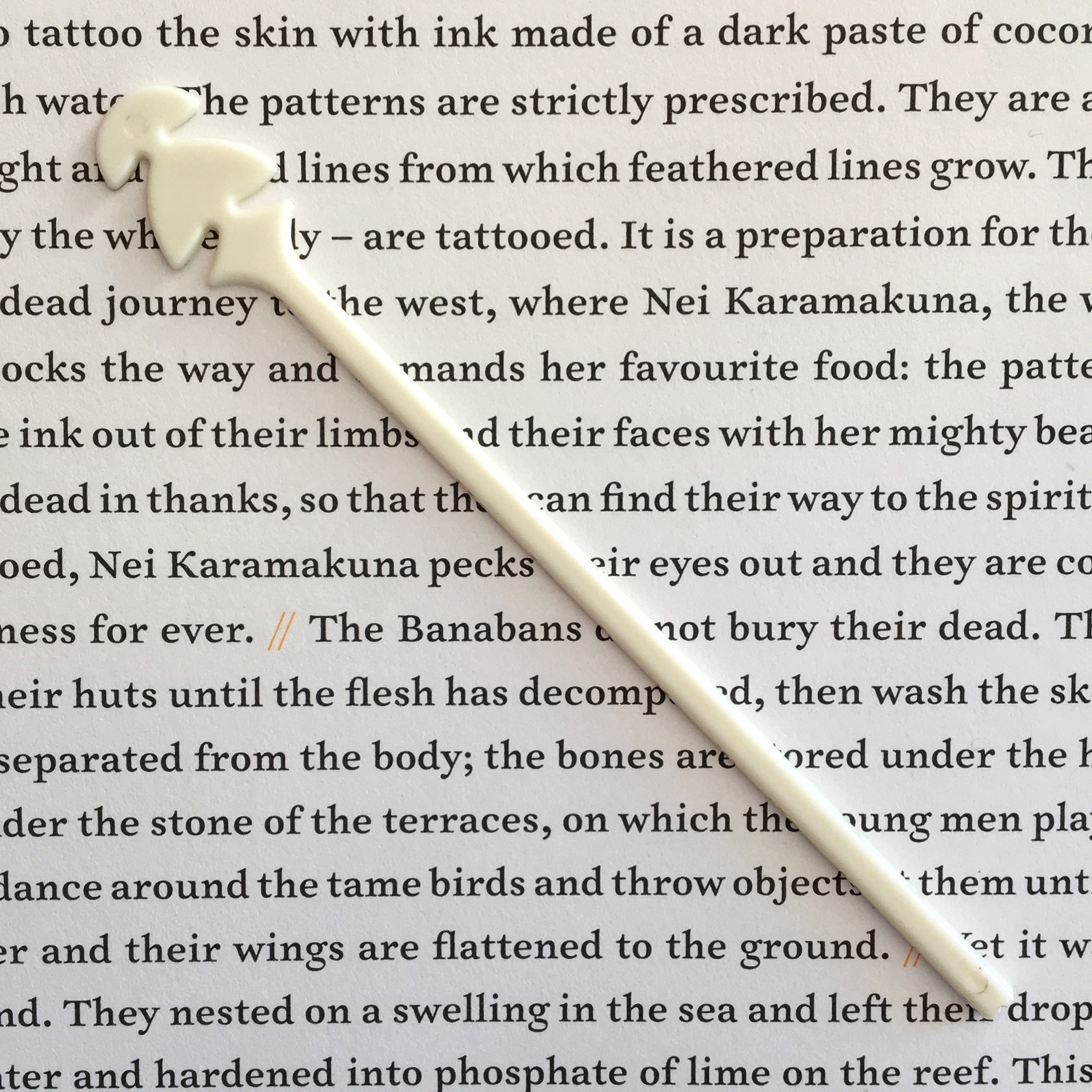 'Tribal' is the only word I can think of to describe this recent eBay purchase. How she ended up with the seller is still a mystery. One thing's for sure, she originates from somewhere far further afield than Dagenham. Text from 'Atlas of Remote Islands' by Judith Schalansky. #teastirrersoftheworld