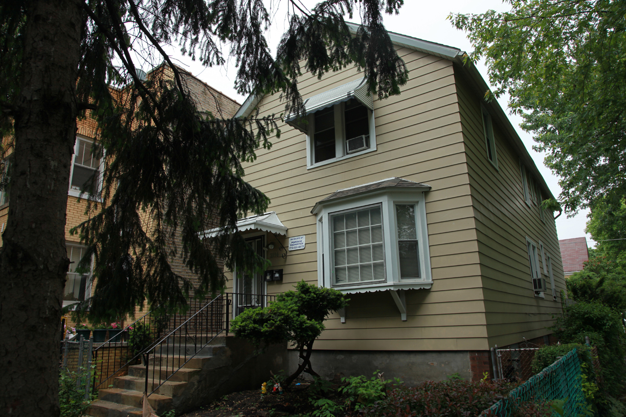 The house in 2012, bearing scant resemblance to the home that Elias built
