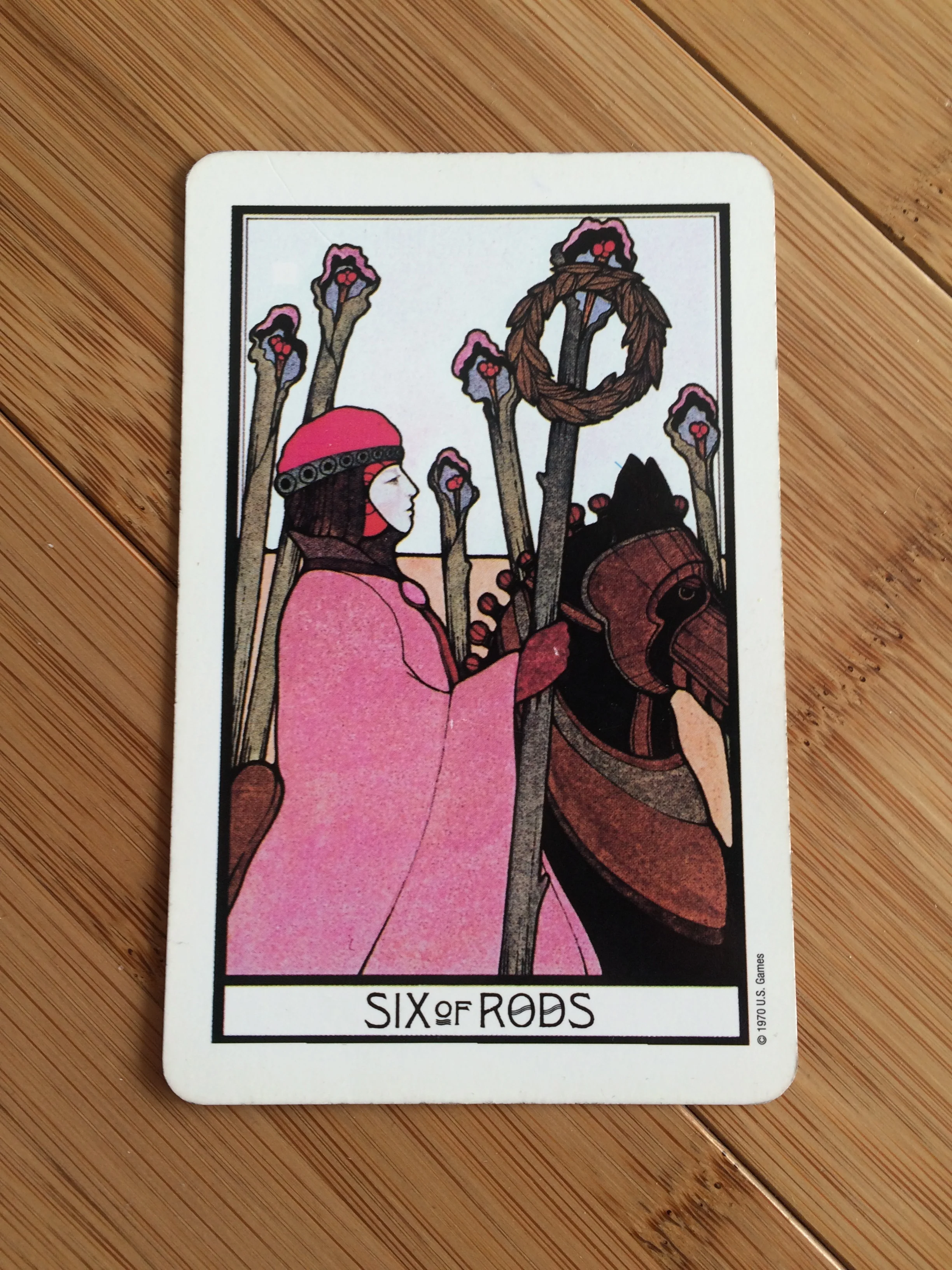 Six of Rods, Aquarian deck