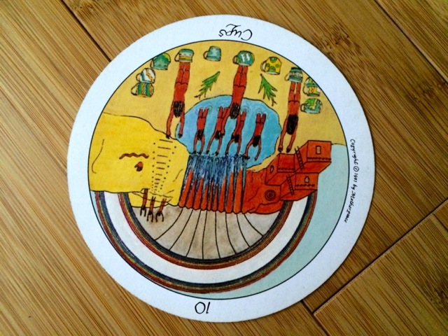 Ten of Cups reversed, Motherpeace deck