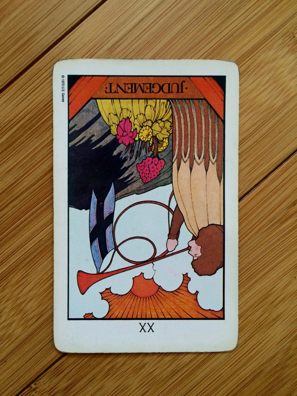 Judgement card reversed, Aquarian Tarot Deck
