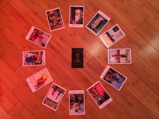 Astrological spread with Ghetto Tarot and Golden Thread Tarot